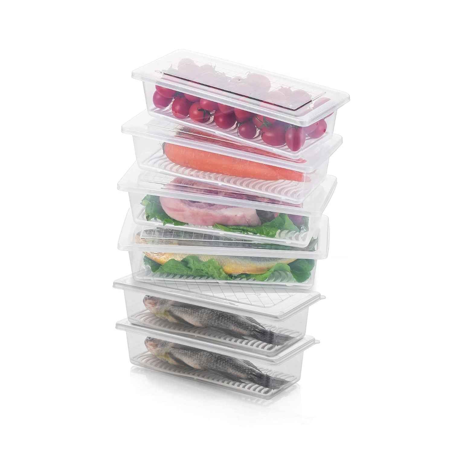 Vegetables Fruits Freezer Storage Container (Pack Of 6pc 1500ml)