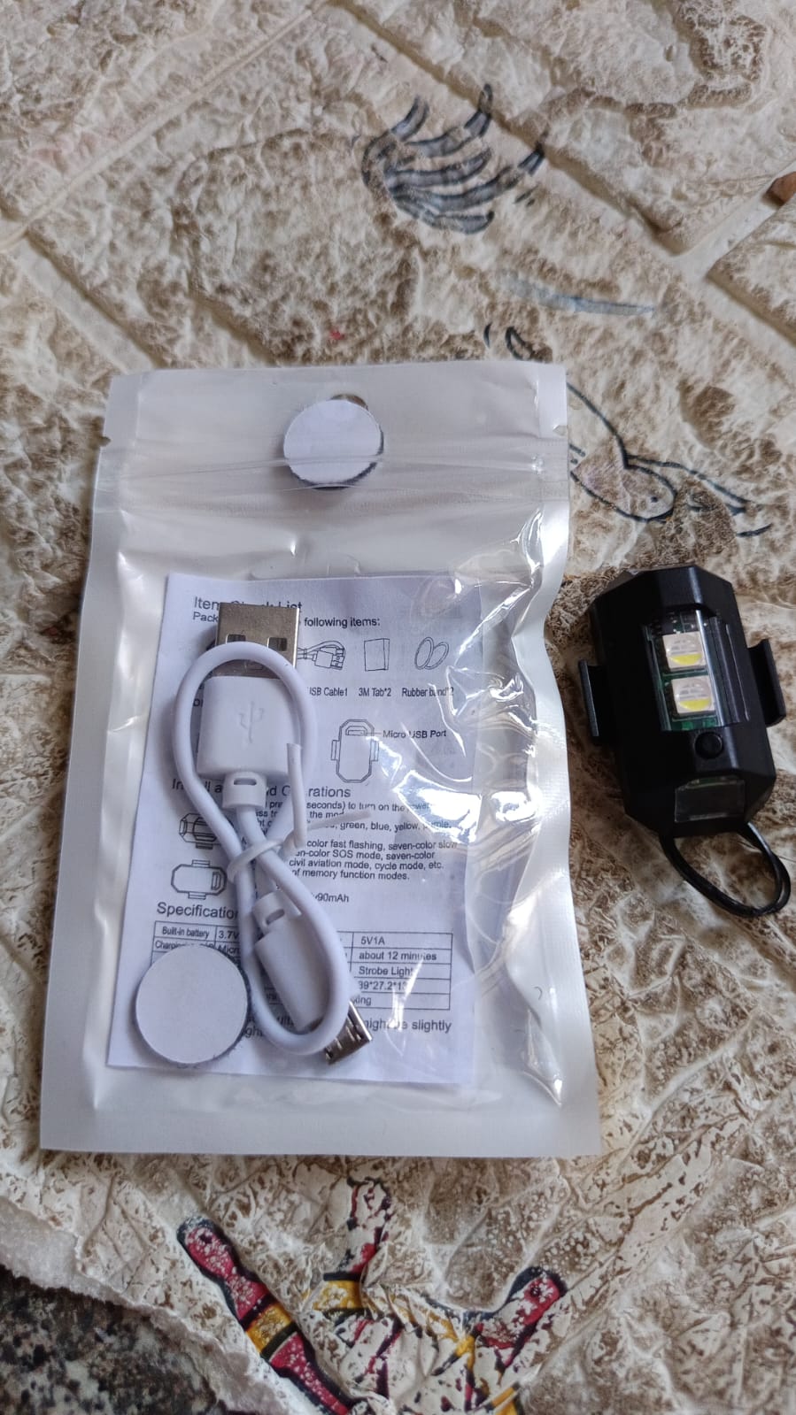 Mini LED Strobe Lights, Waterproof Lights, Lightweight RGB LED Lights Drone Strobe Lights Veicle Anti-Collision Strobe Light Bike Motocycle Lights USB Recharge Multi-colors Variety Bazaar