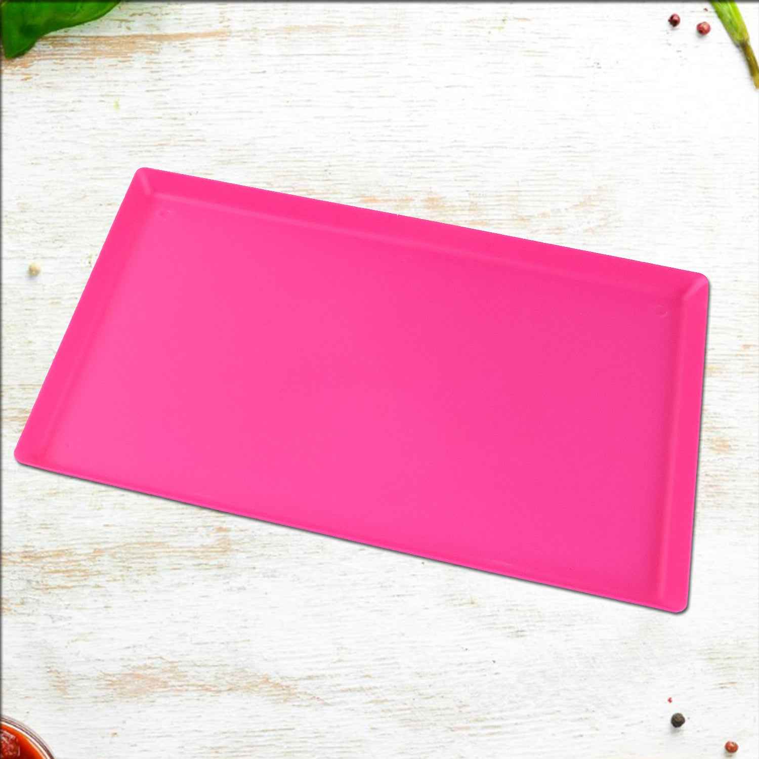 Plastic Kitchen Tray With Modern Hollow Design (40x25 Cm)