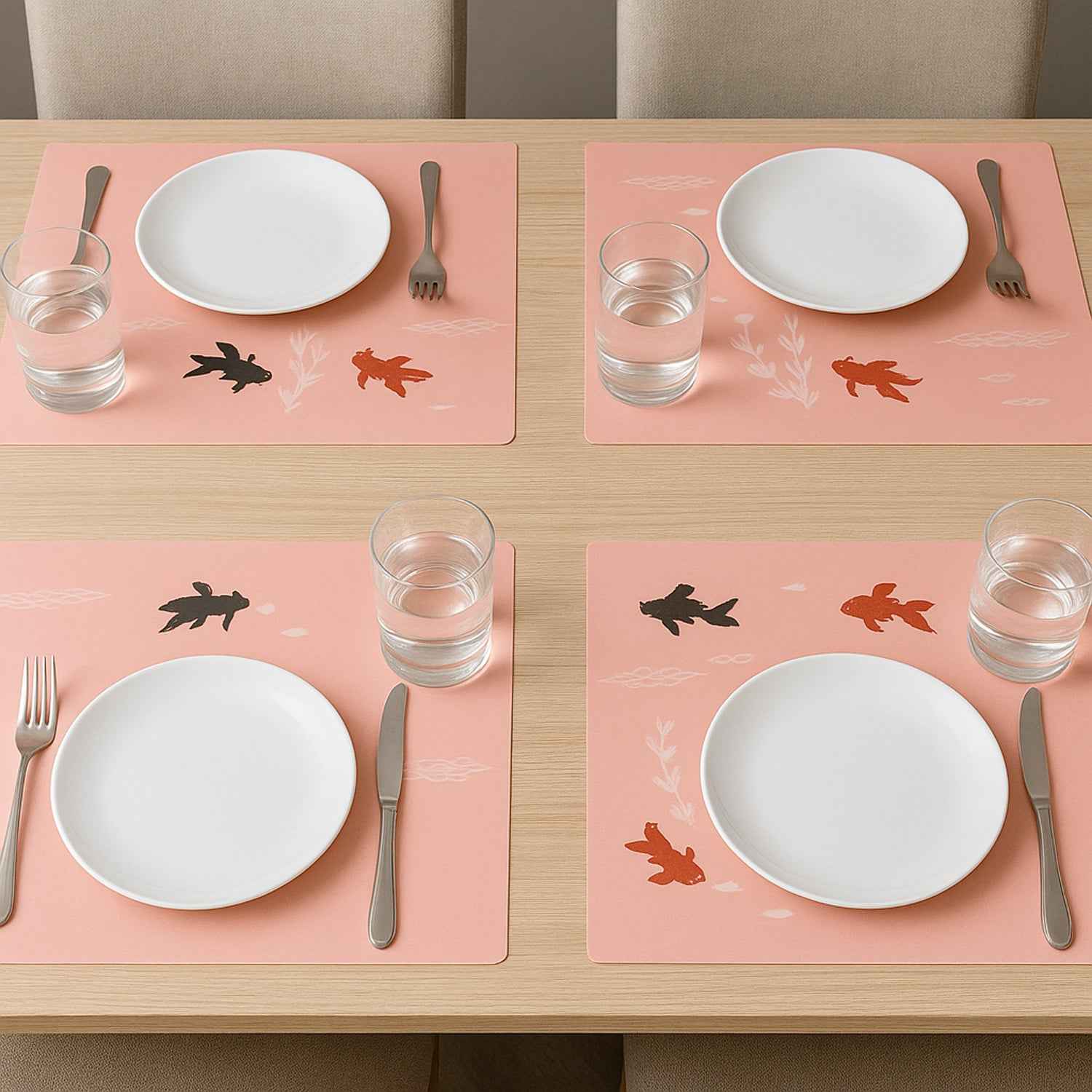 Decorative Dining Table Placemats With Elegant Design (4 Pc 45x35 Cm)