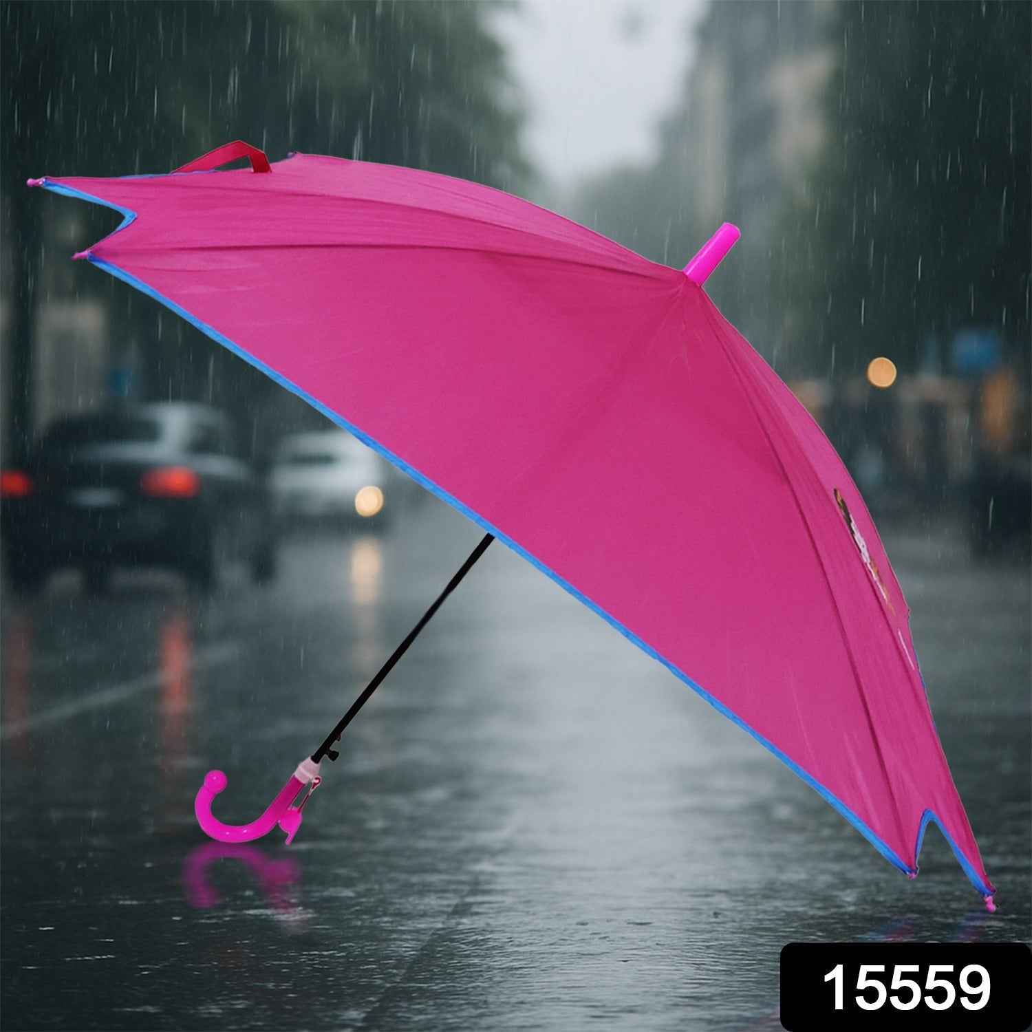 Classic Hook Handle Umbrella – Windproof & Waterproof Rain Protection (1 Pc)