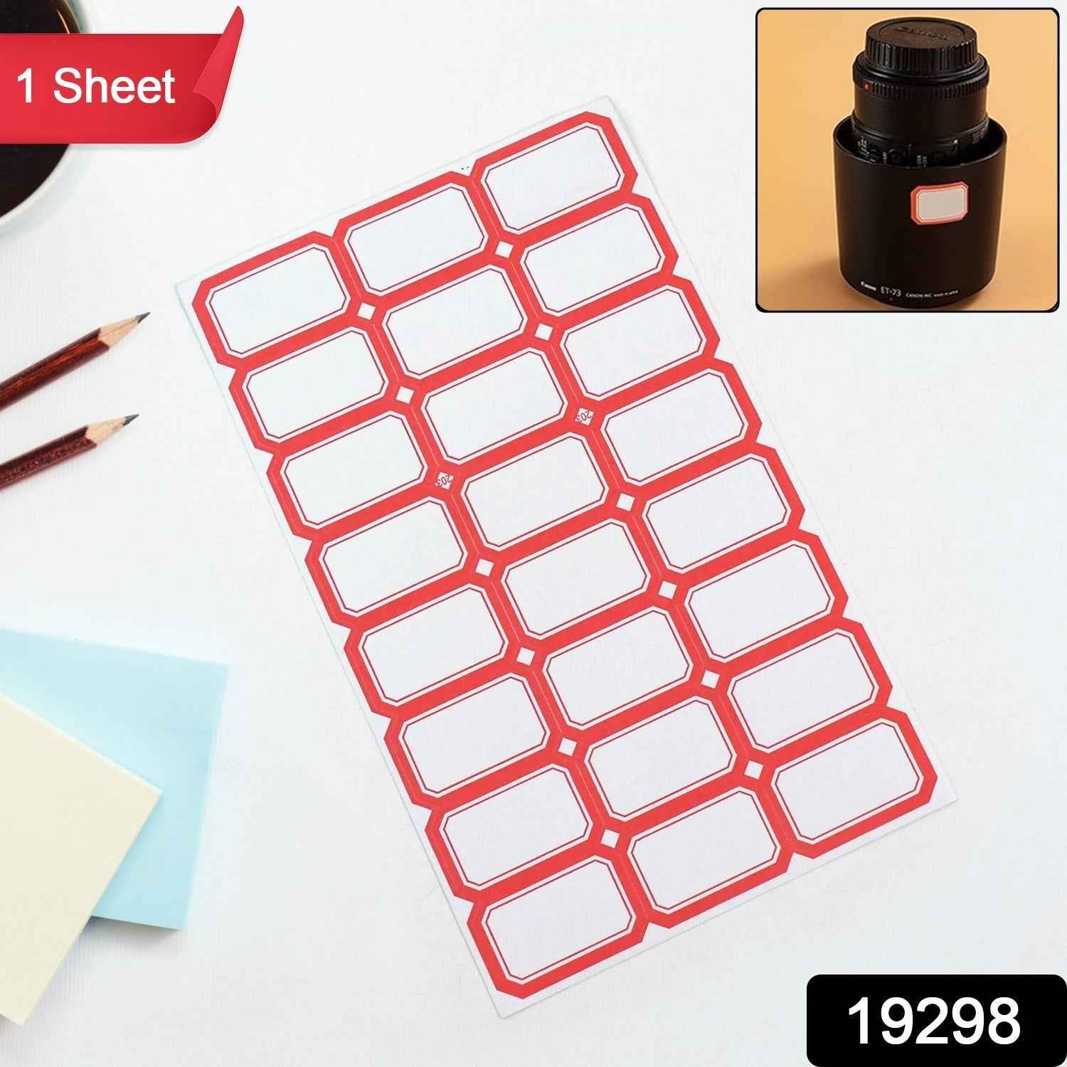 Multipurpose Writable Blank Label Sticker Sheets (1 Sheet)