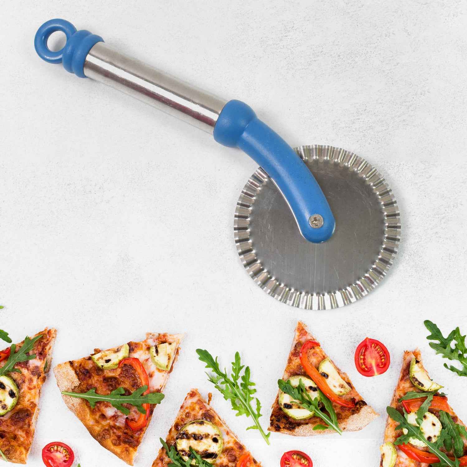 Multi Purpose Use Curly Pizza Cutter Pastry Cutter Sandwiches Cutter (1 Pc)