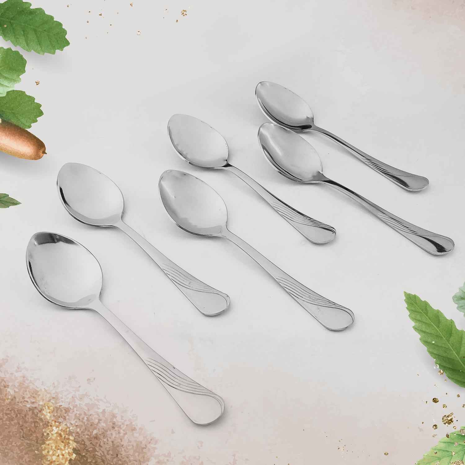 Supermom Stainless Steel Dining Spoons (6 Pc Set)