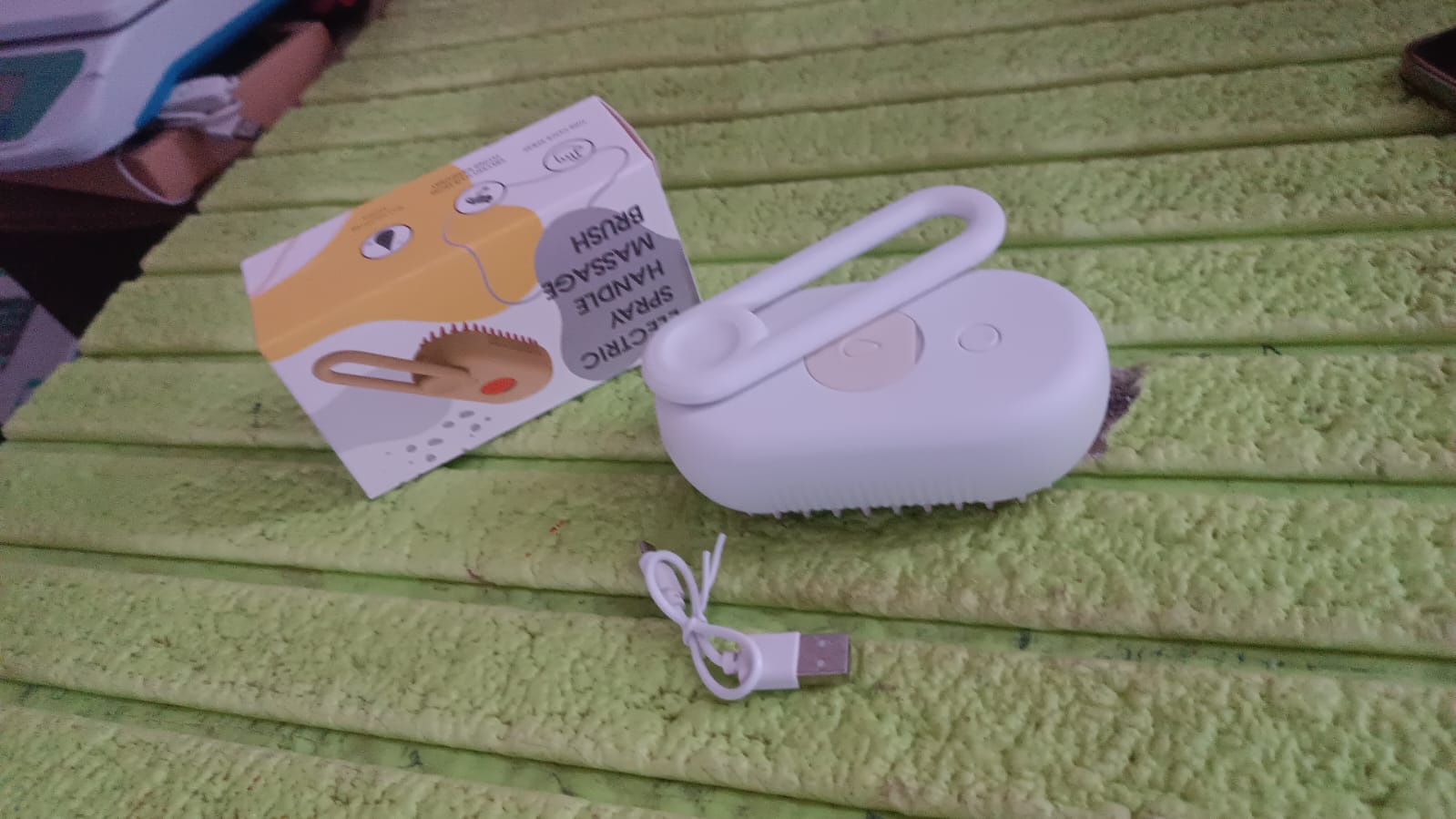 Electric Spray Handle Massage Brush, Hair Removal Brush Steam (1 Pc) Variety Bazaar