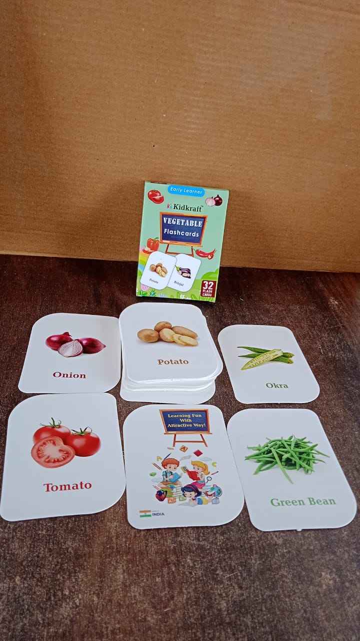 Kidkraft 32-Piece Educational Vegetable Flash Cards Set
