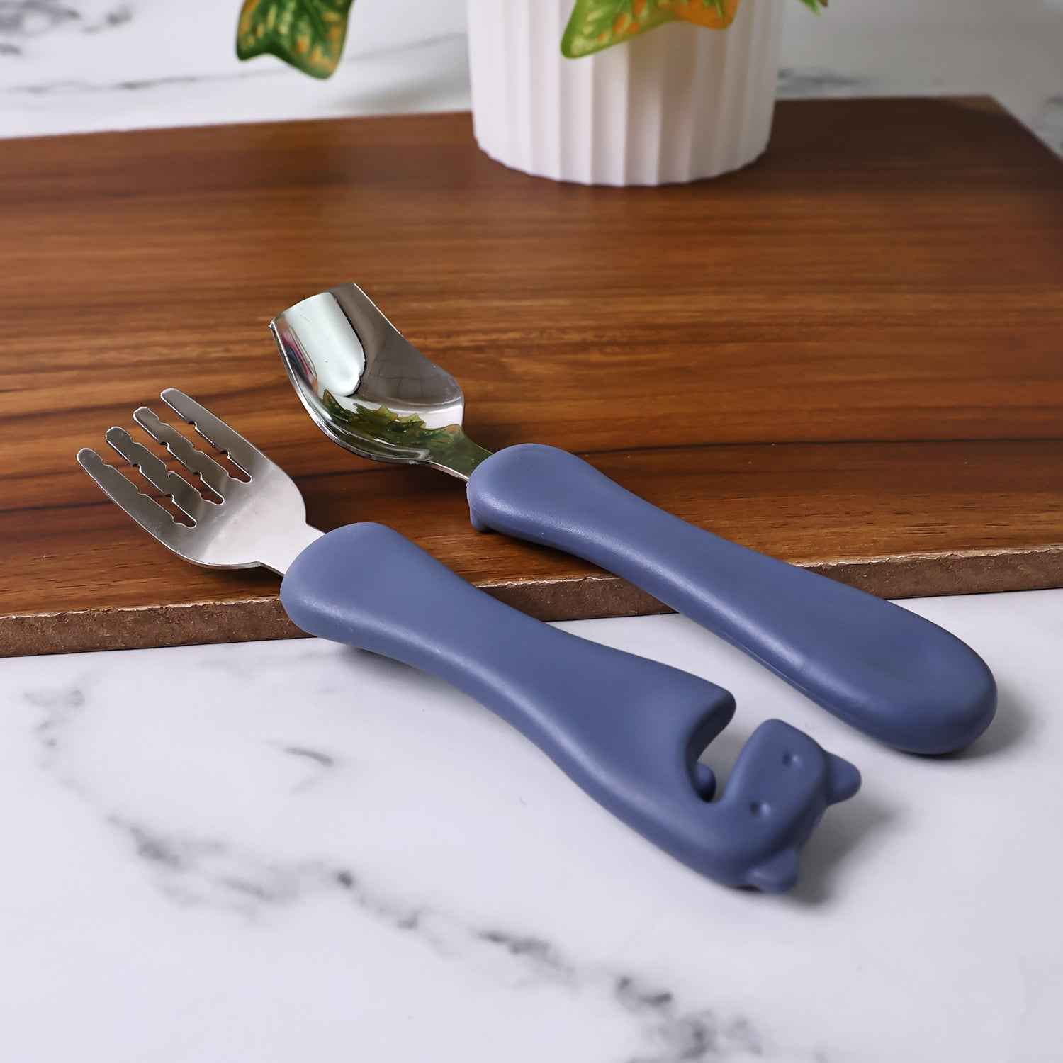 Supermom Foodie Stainless Steel Spoon Fork (2 Pc Set)