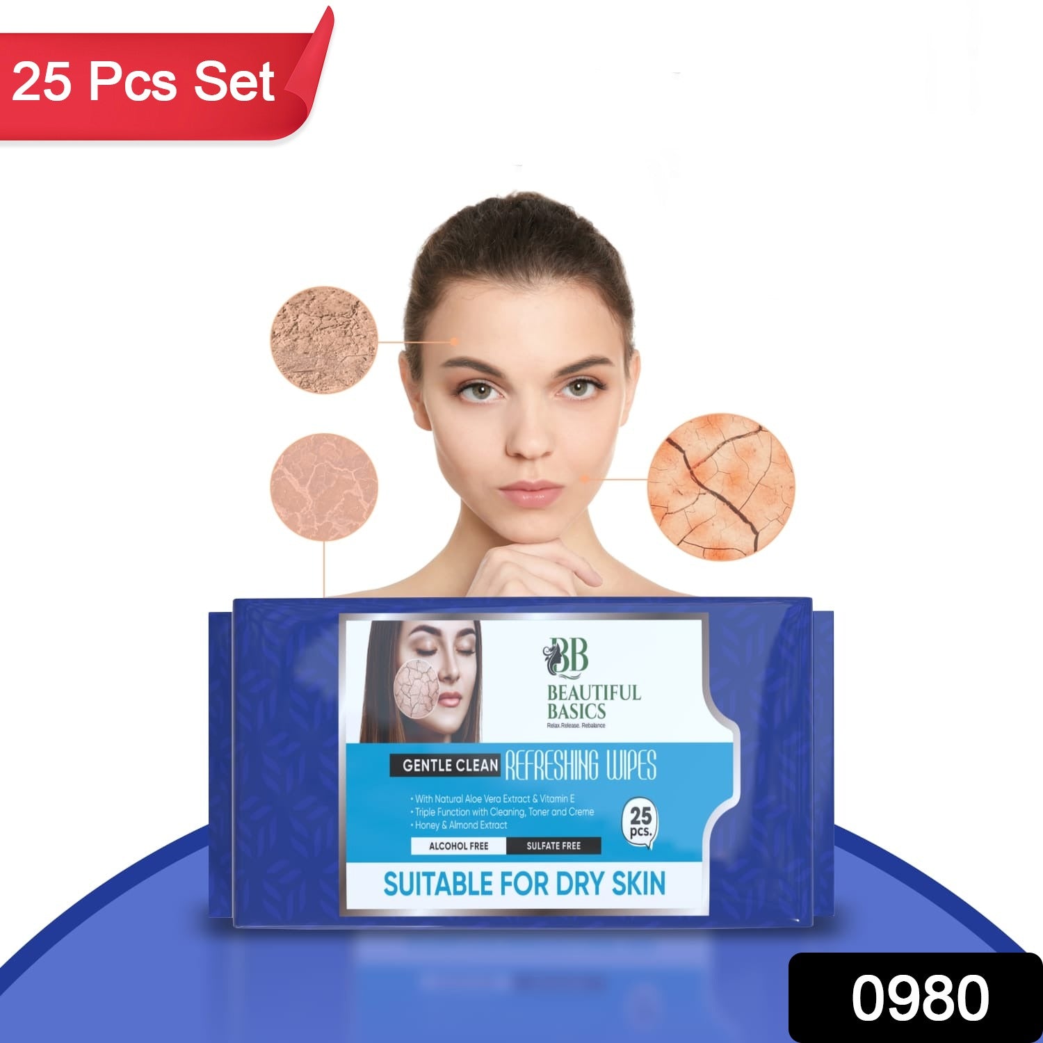 Refreshing Wet Wipes for Face | Facial Cleansing | Refreshing & Skin Hydration| Soothing for skin | pH Balance & Alcohol Free | Nourishing with Fruit extract | 25 Wipes Variety Bazaar