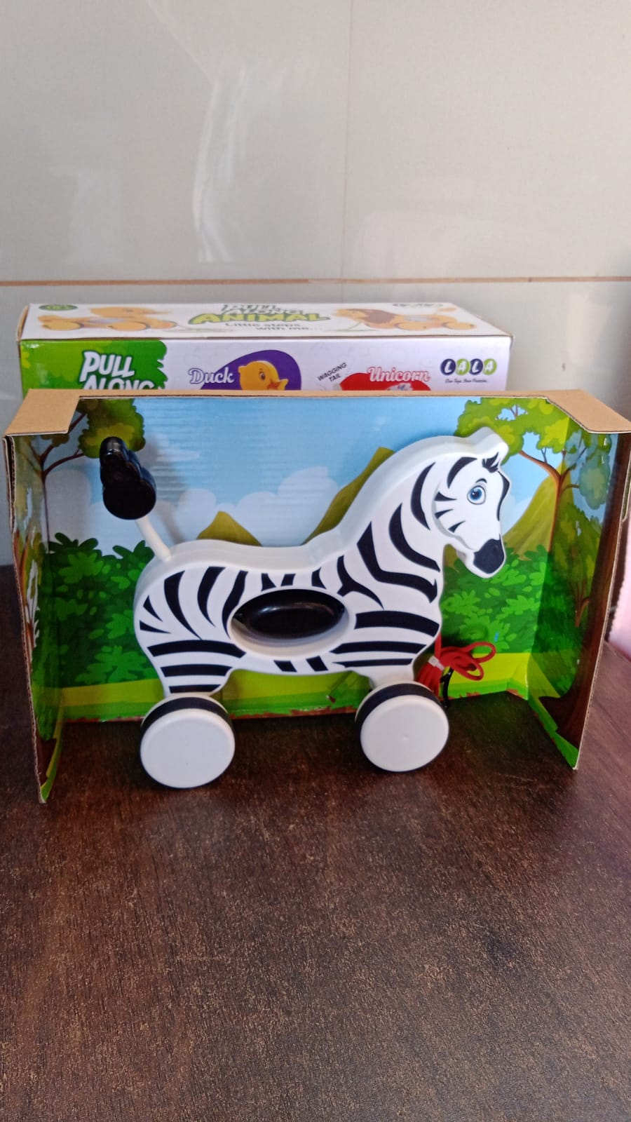 Zebra Pull Along Toy Baby Early Walking Pull Toy Rope Toy for Babies Walking Toy Variety Bazaar