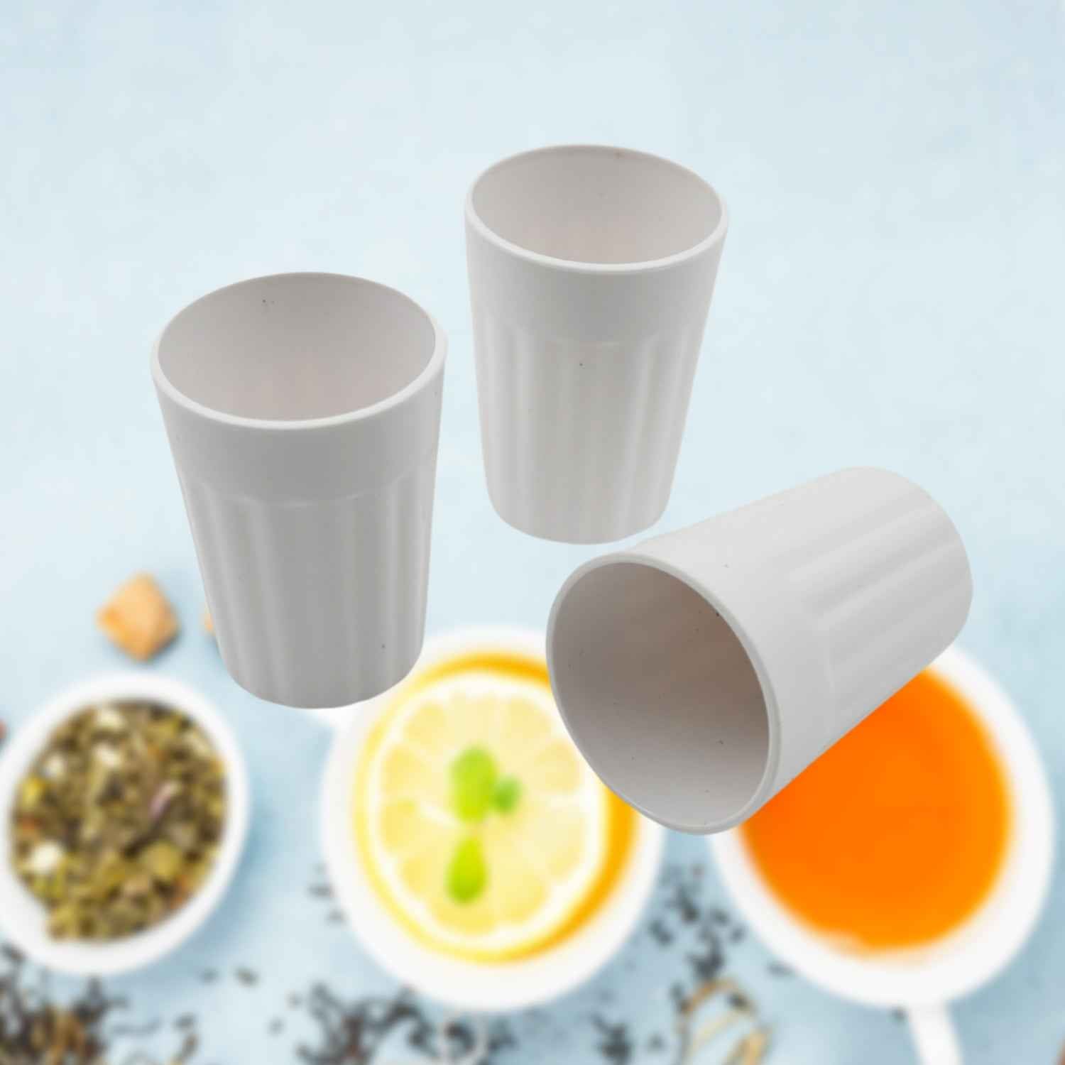 5719 Small Plastic Coffee Tea Cups Reusable Plastic Cup Mug Lightweight Microwavable Dishwasher Safe Unbreakable Camping Coffee Mugs For Tea Milk Water Juice Tea (3 Pcs Set)