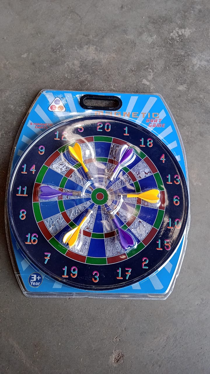 Magnetic Dart Board Game Set with 6 Soft-Tip Darts Variety Bazaar