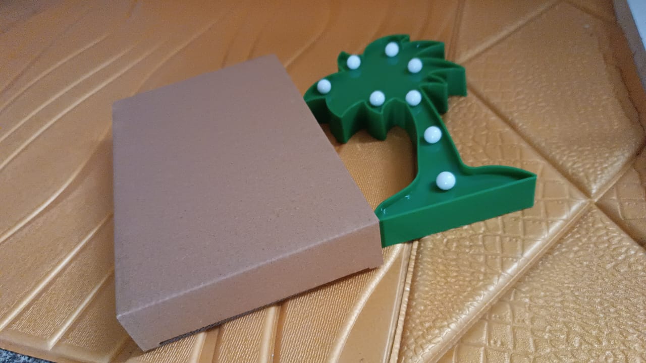 LED Night Light Coconut Tree Light Romantic Table Lamp (1 Pc / Battery Not Included) Variety Bazaar