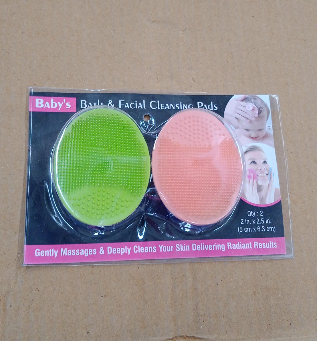 Bath & Facial Cleansing Brush, Soft Silicone Face Scrubber (2 Pc Set) Variety Bazaar