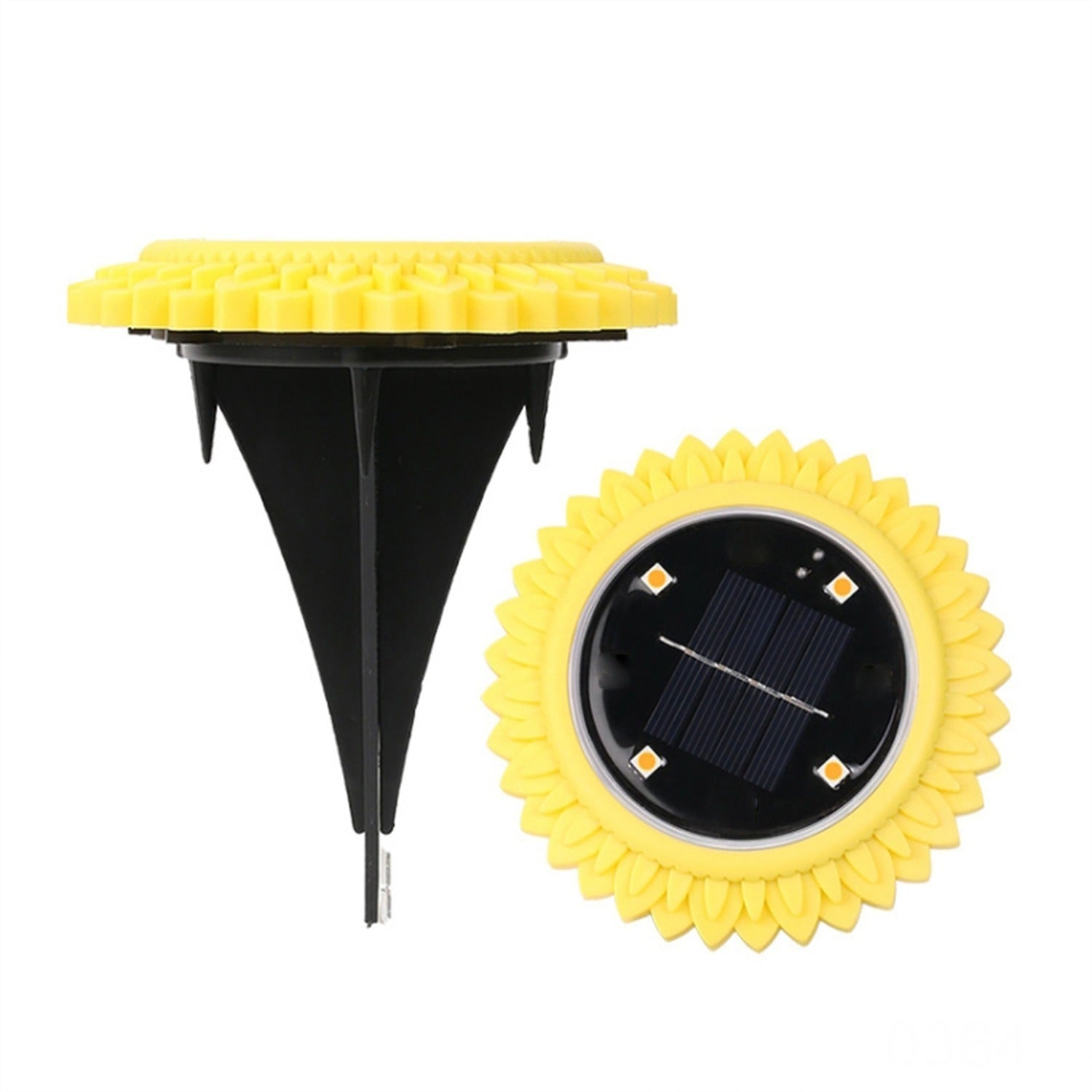 4 Pack Solar Ground Lights, LED Solar Powered Disk Lights Outdoor Waterproof Garden Landscape Lighting for Yard Deck Lawn Pathway Walkway Balcony Decoration Variety Bazaar