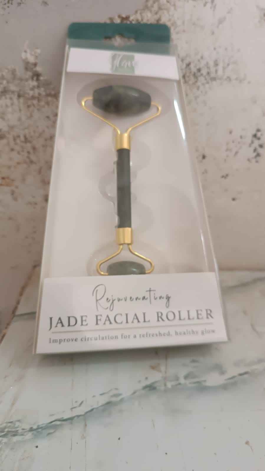 Dual-Headed Jade Facial Massage Roller (1 Pc)