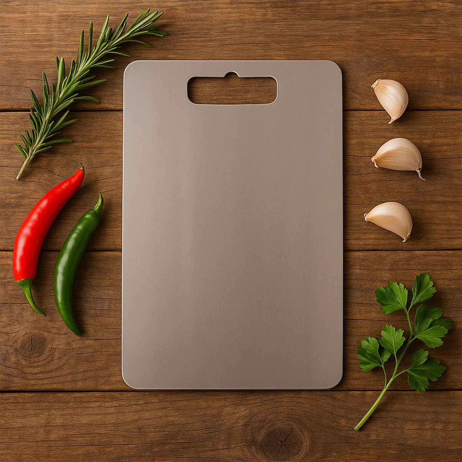 Apex Stainless Steel Multipurpose Small Chopping Cutting Board (210x320mm 1 Pc)