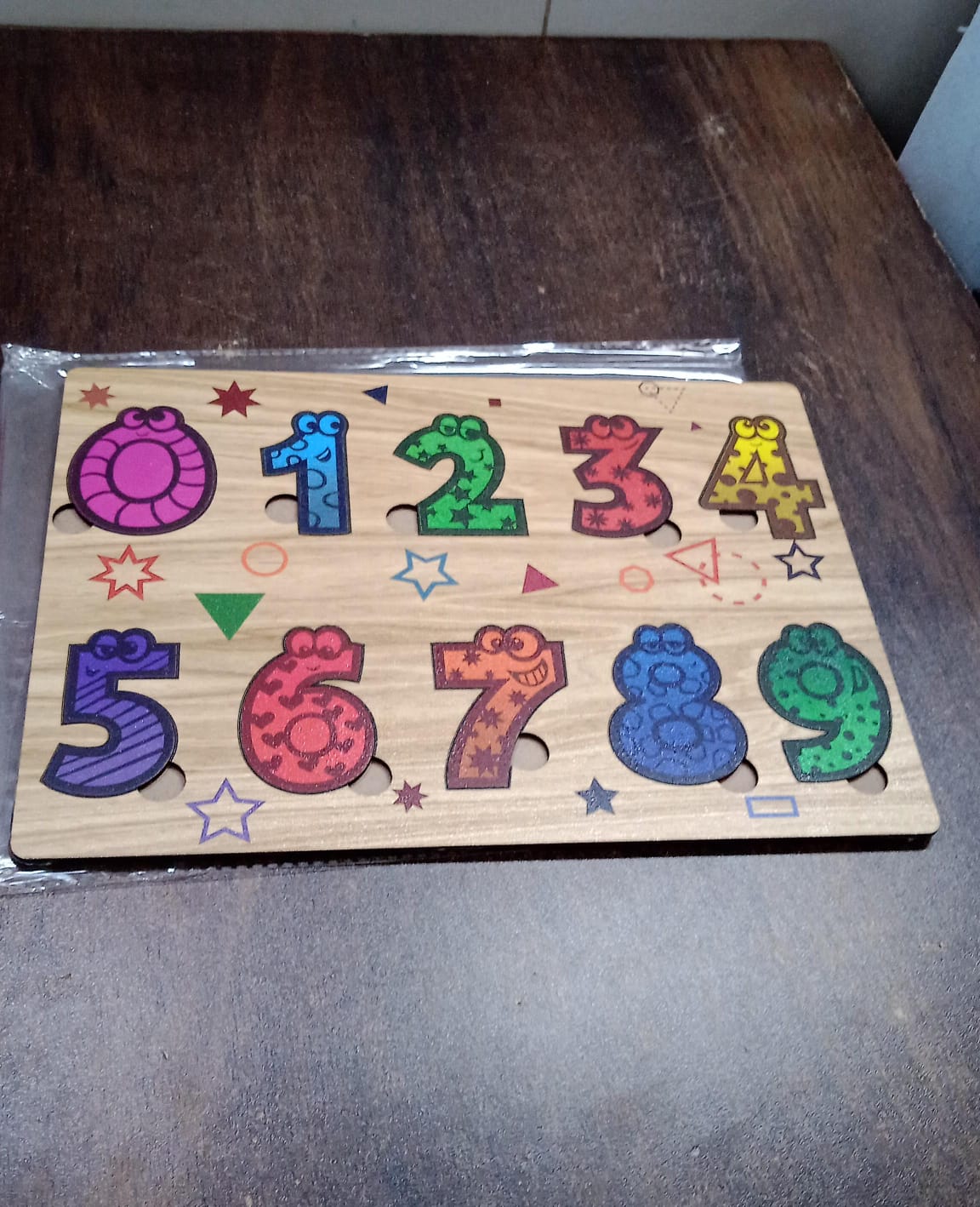 Wooden Number Puzzle Learning Educational Board (1 Set / 28×20 Cm) Variety Bazaar