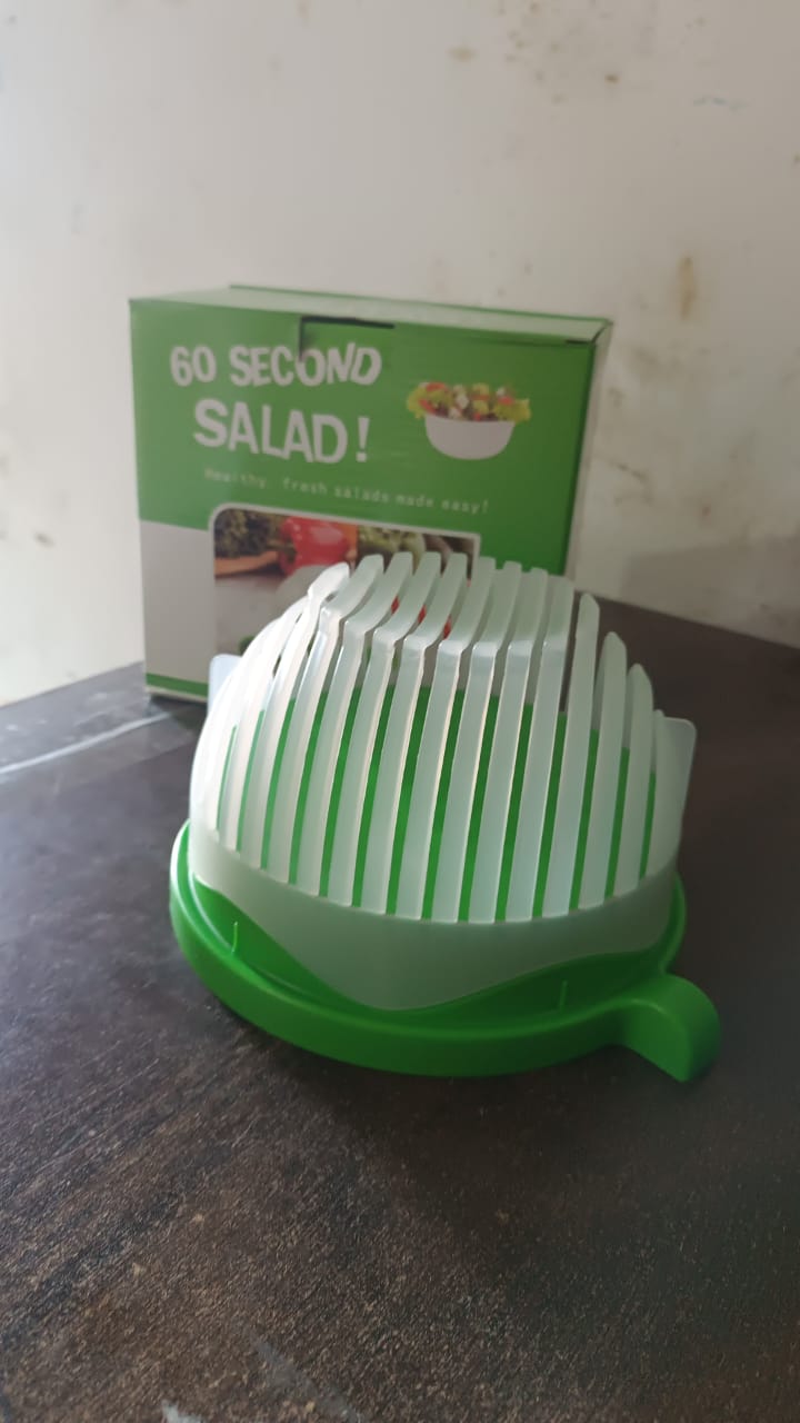 Plastic 60 Seconds Salad Cutter Salad Maker Salad Bow (1 Pc) Variety Bazaar