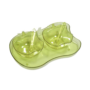 2969 Apple Shape 2piece Serving Set Of Bowl With Spoon Tray. Dinnerware Serving Snacks Pickle
