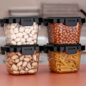 Plastic Food Storage Containers With Lid (4 Pcs Set 500 Ml)