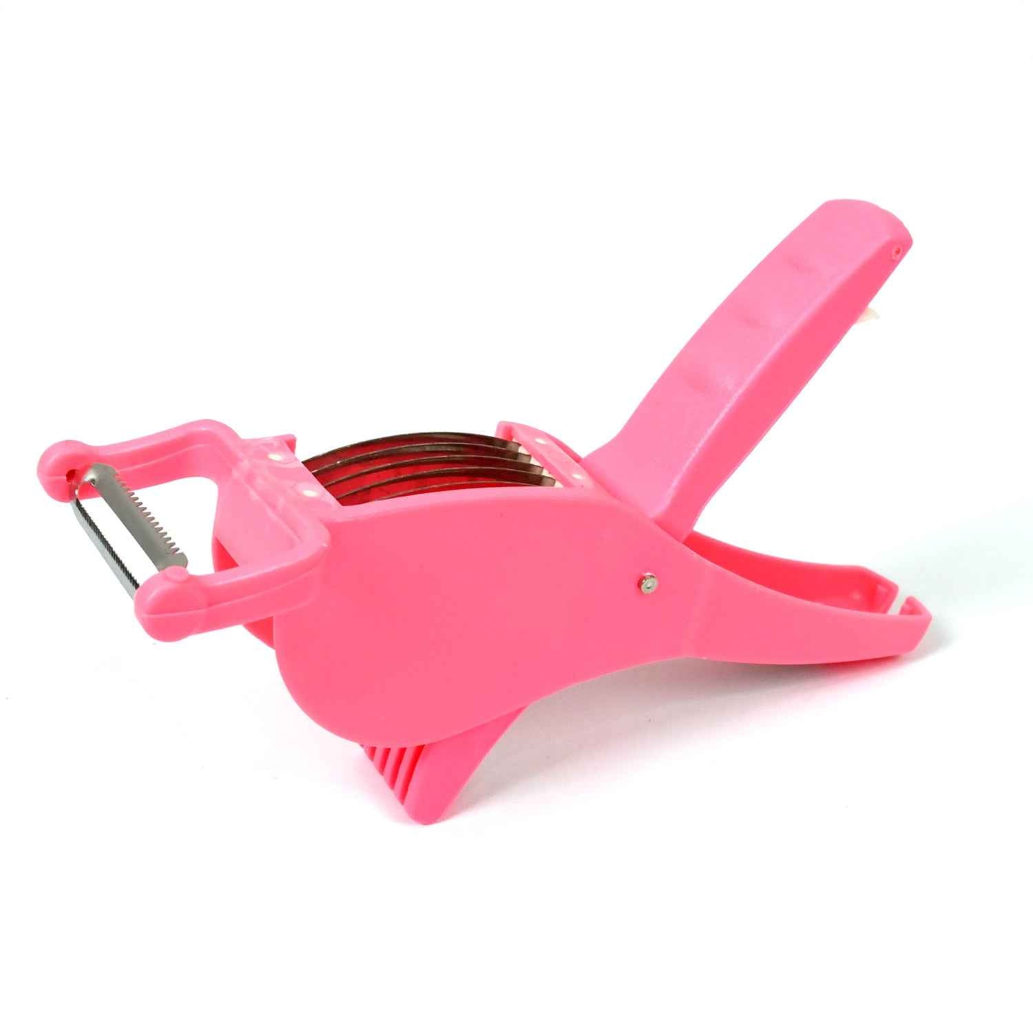 Plastic 2 In 1 Vegetable Fruit Multi Cutter 5 Blade Vegetable Cutter With Peeler (1 Pc Multicolor)