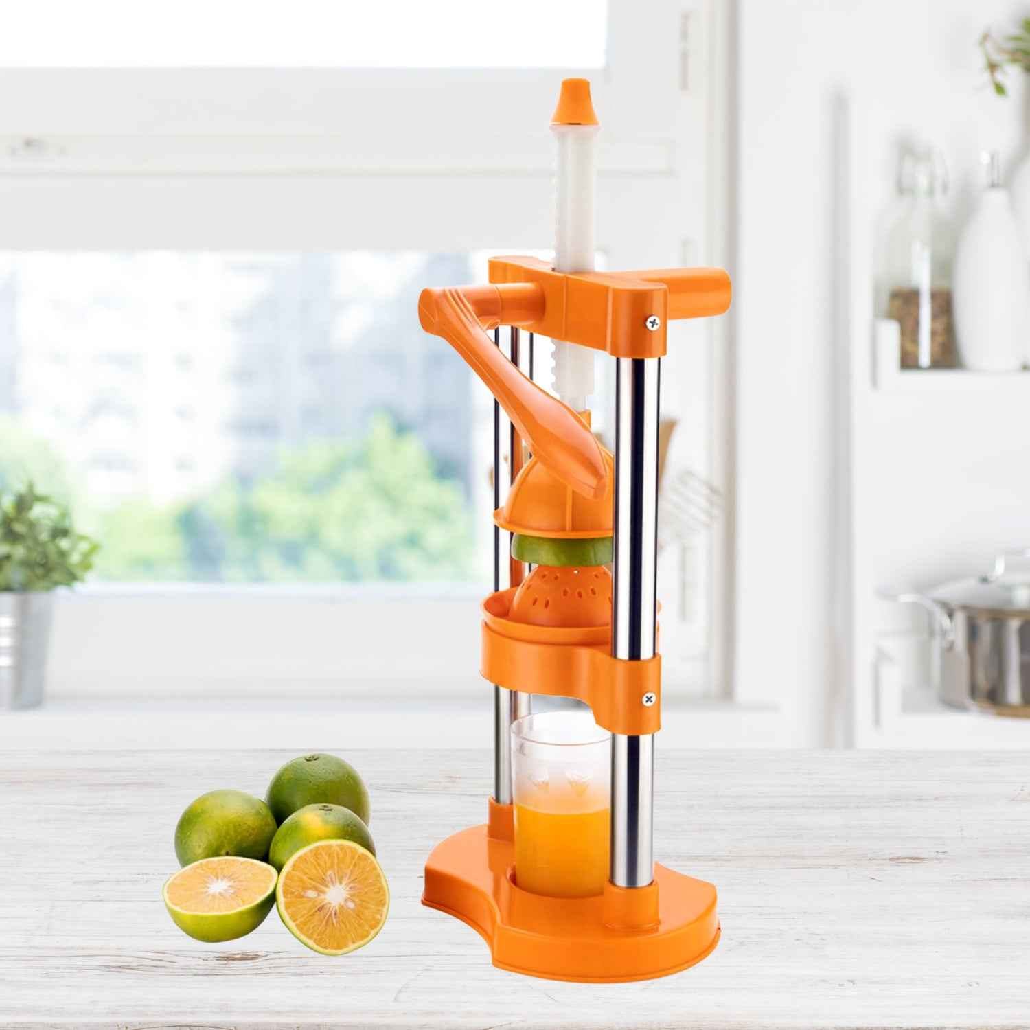 7128 Hand Pressure Juicer Manual Cold Press Juice Machine Instant Make Juice Squeezer Fruits Juicer Juice Maker Orange Juice Extractor For Fruits Vegetables Orange