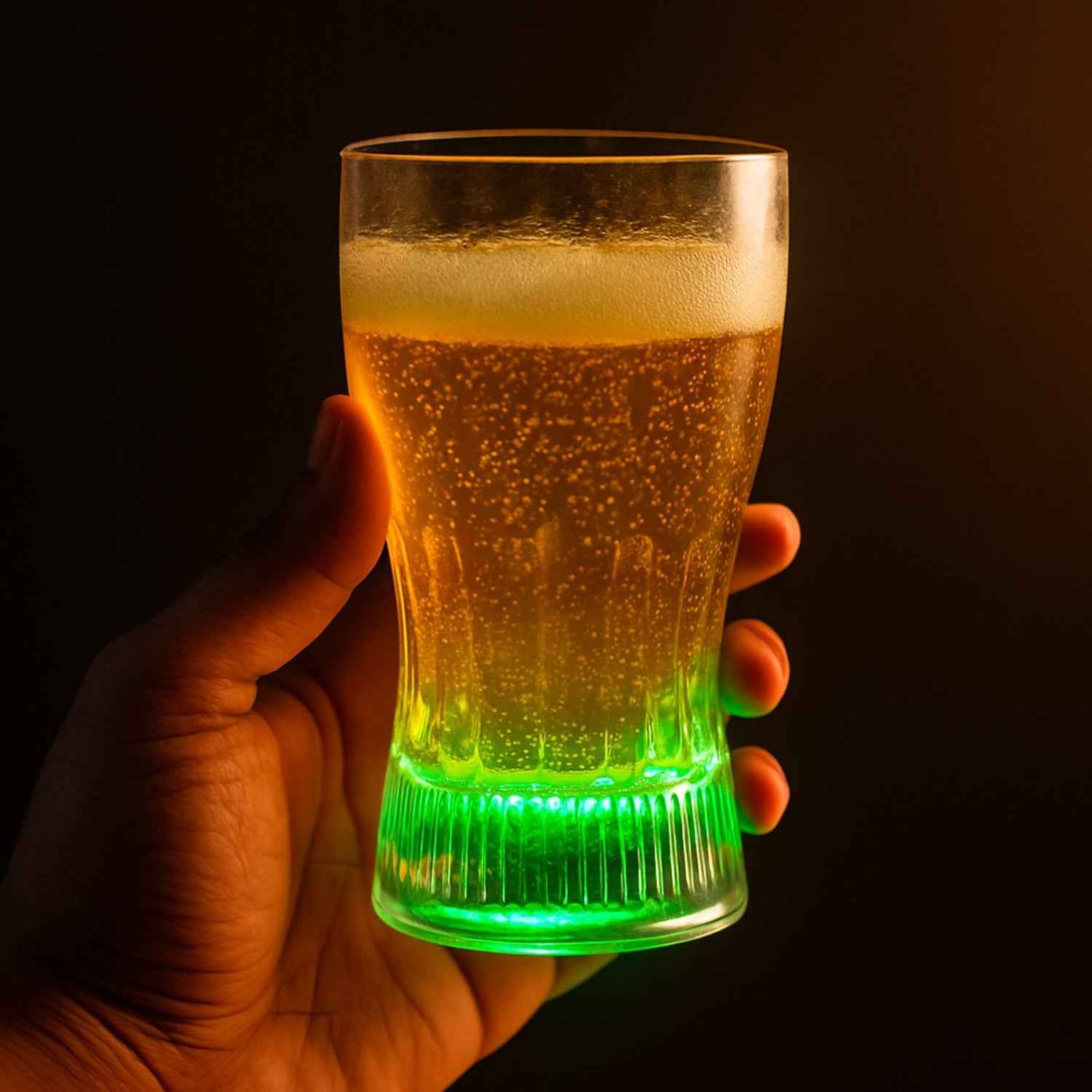 Plastic Fancy Led Light Glass 200 Ml (1 Pc)