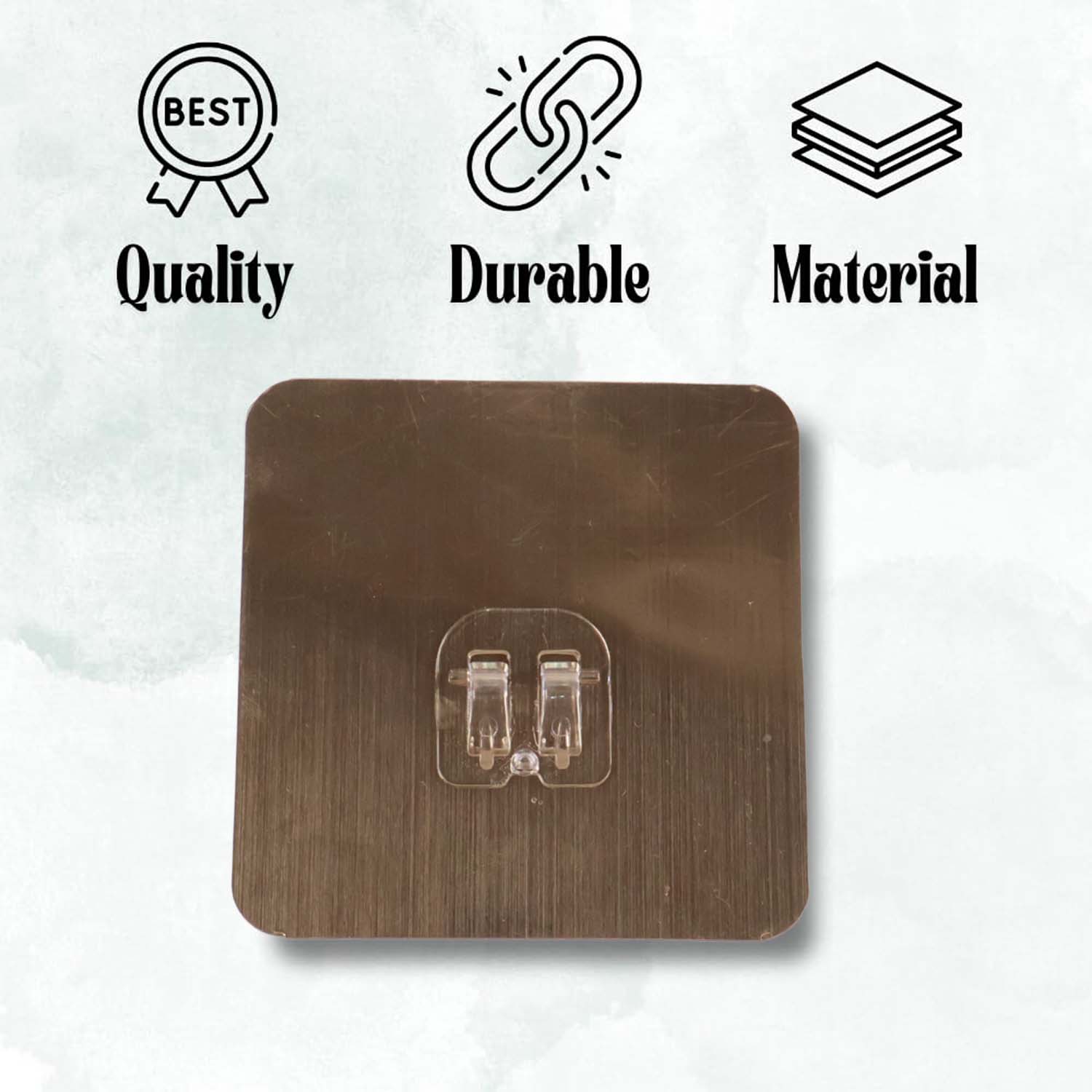 Self-adhesive Heavy-duty Plastic Wall Hook 1 Pc (8x8 Cm)