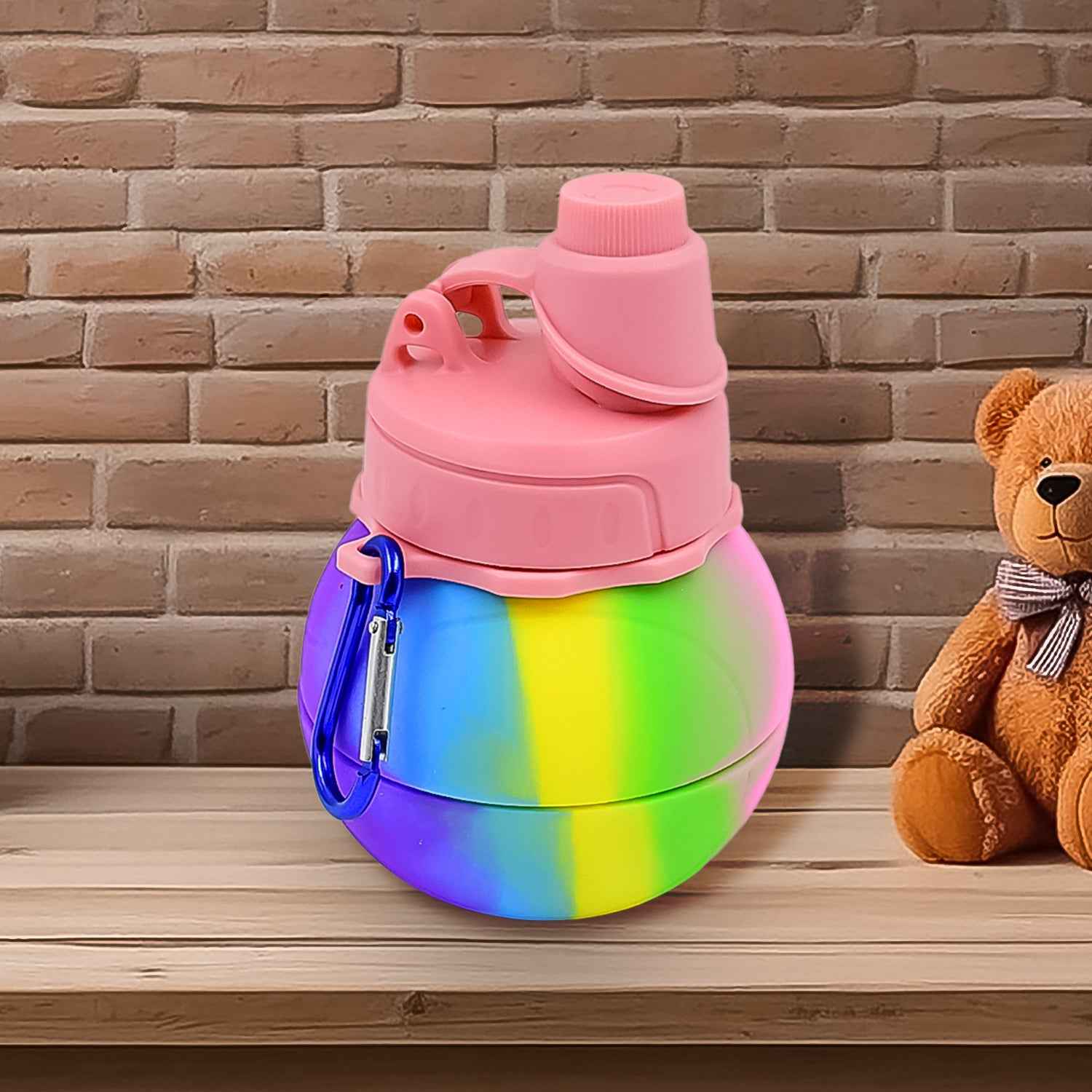 Flexible Collapsible Silicone Sports Water Bottle (260 Ml 20 Cm Folding)