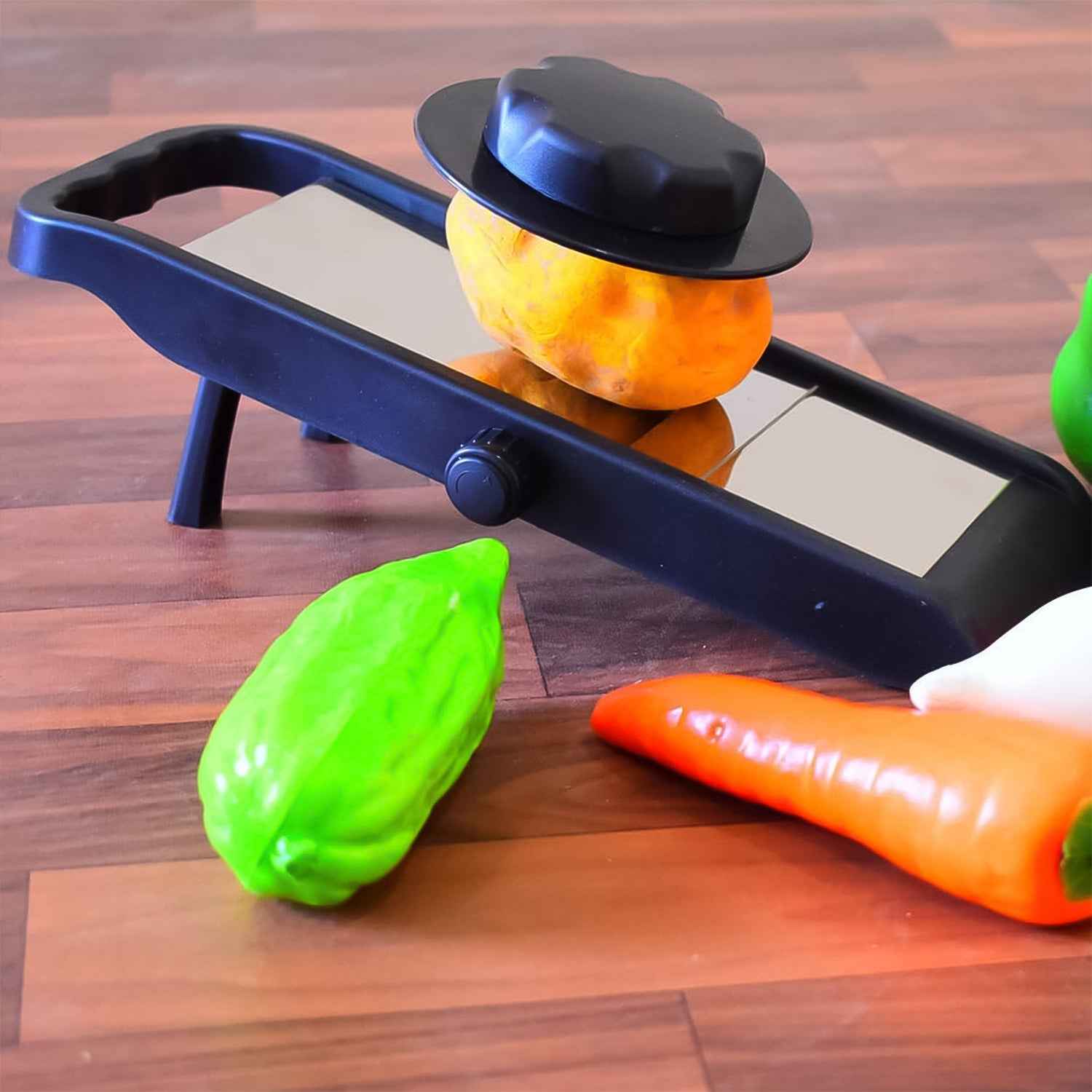 Adjustable Slicer Stainless Steel And Plastic Premium Multipurpose Potato Onion Slicer And Grater (1 Pc)