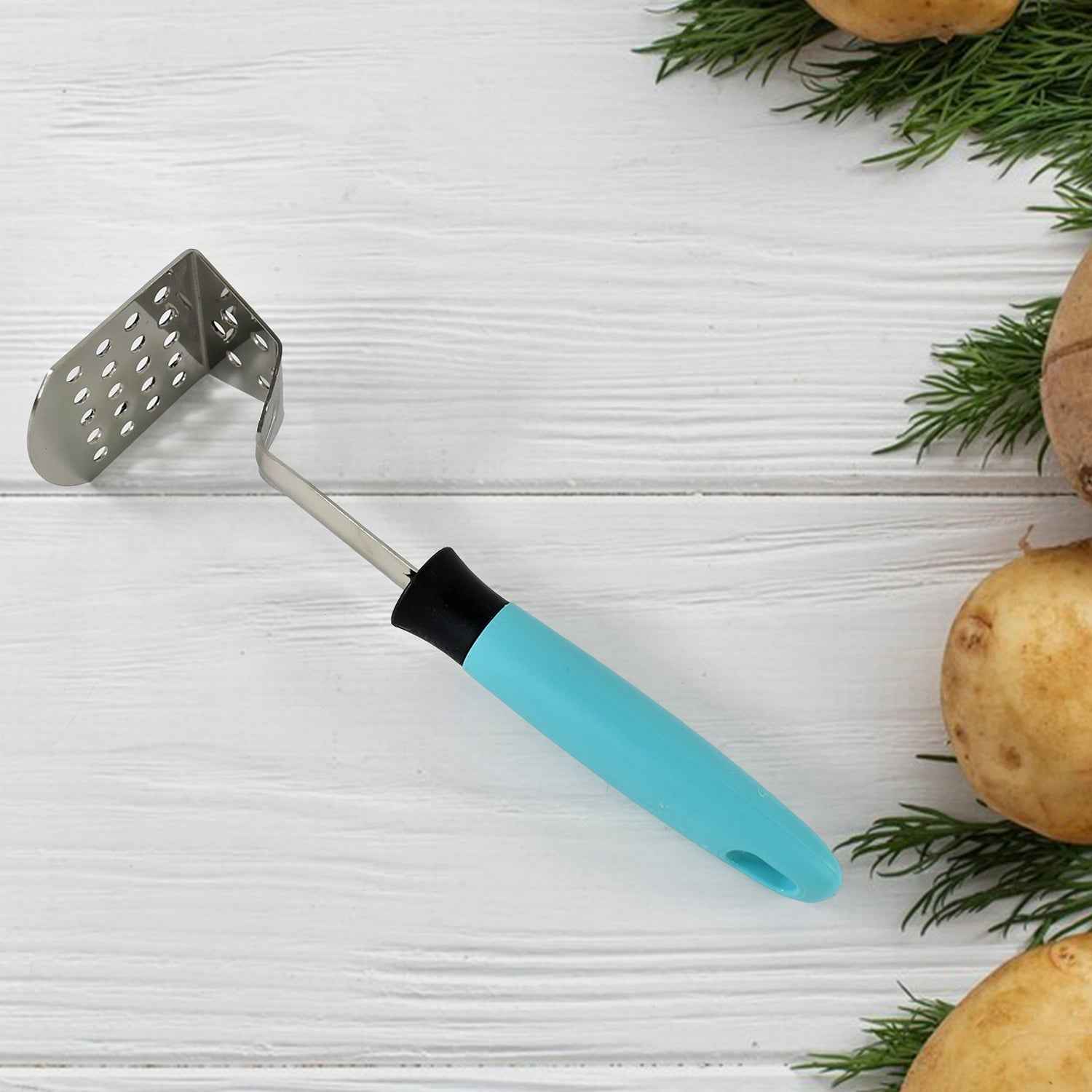 Apex L-handle Stainless Steel Potato Masher Ergonomic Grip (1 Pc)