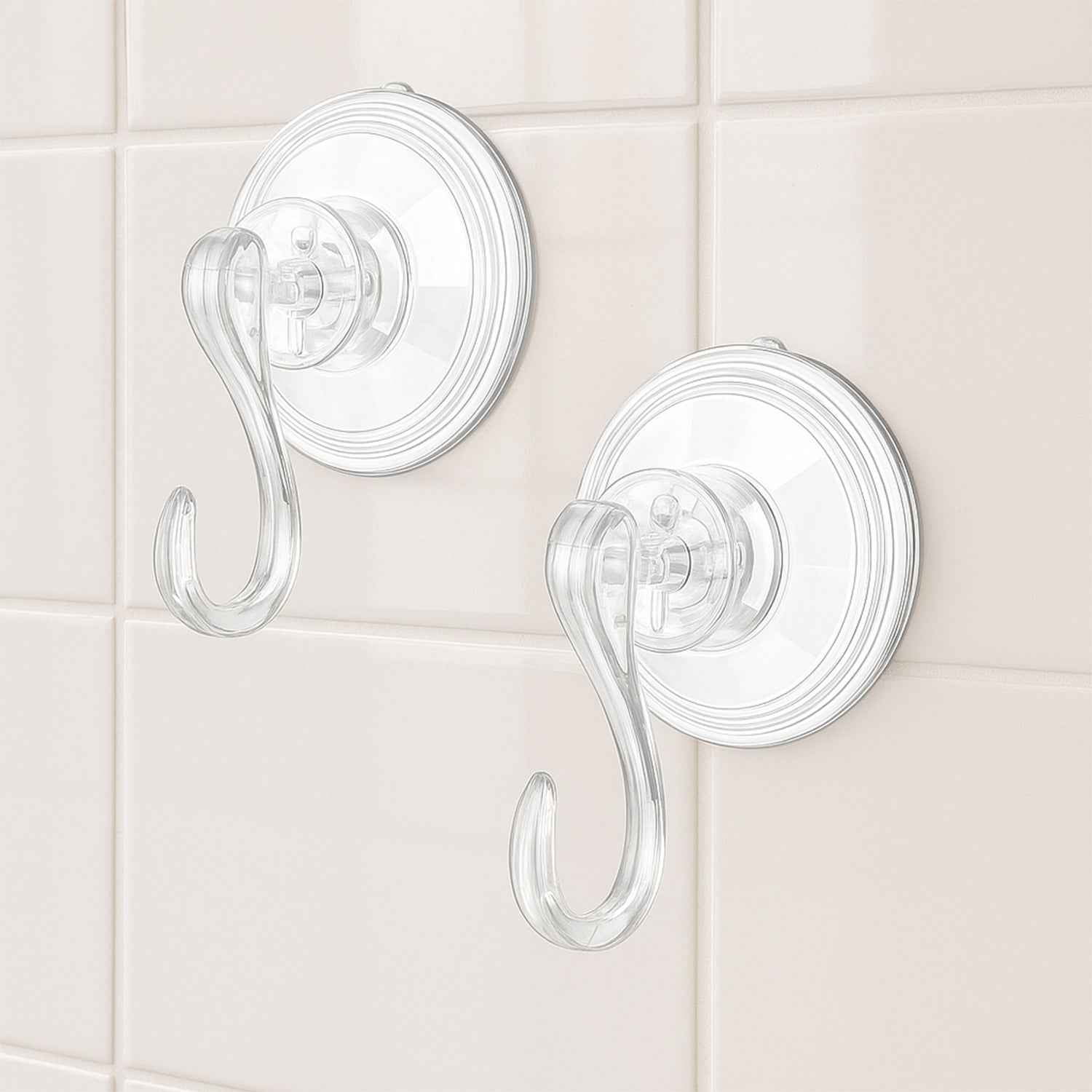 Plastic Suction Cup Hooks (10 Pcs Set)