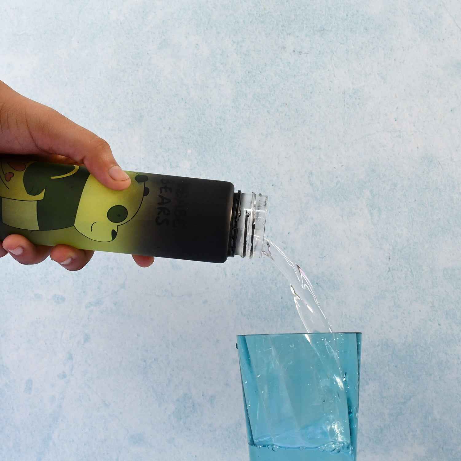 Cute Cartoon Printed Plastic Water Bottle (300 Ml 1 Pc)