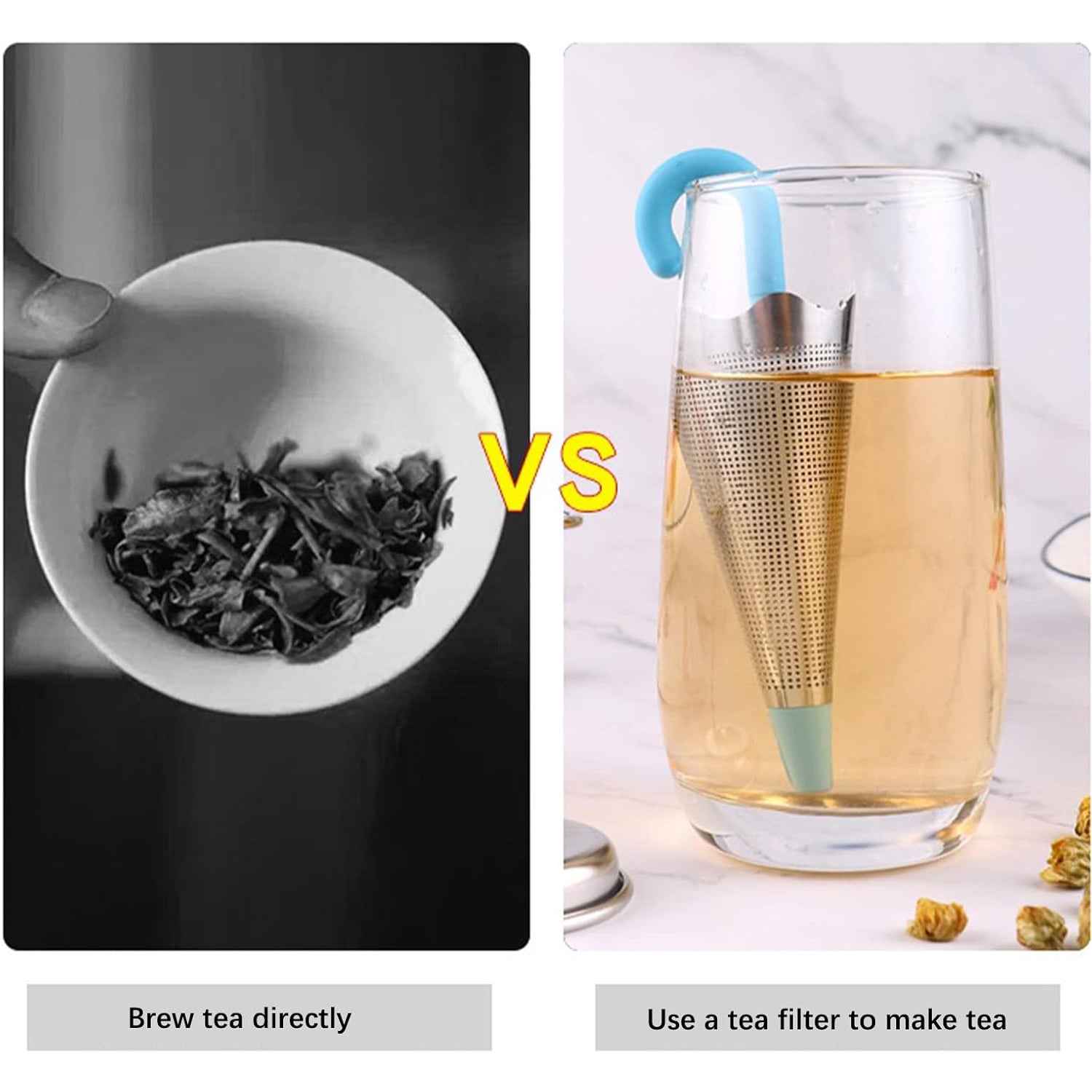 Reusable Cute Umbrella Tea Strainer With Tray Stand (1 Pc)