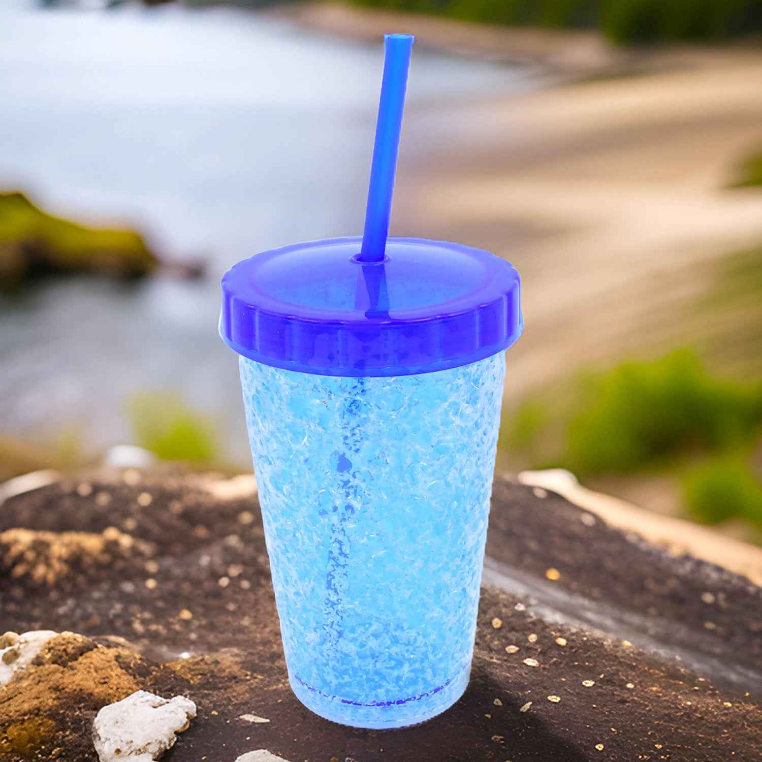 Plastic Reusable Sipper Tumbler With Lid And Straw (1 Pc 500 Ml Mix Color 1 Pc)