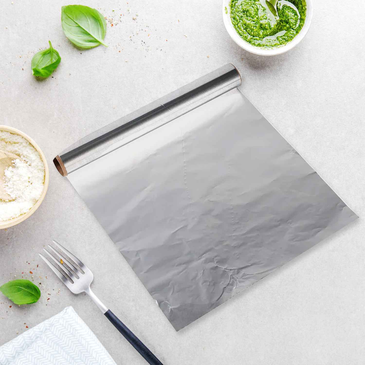 5989 Premium Quality Food Grade Aluminum Foil Roll Heavy Duty Non Stick Thick Aluminum Foil Sheet Baking Grilling Tool 72mtr (1pc)