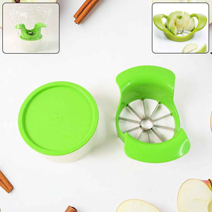 Apex Apple Cutter With Container Unbreakable Abs Body Stainless Steel Blades