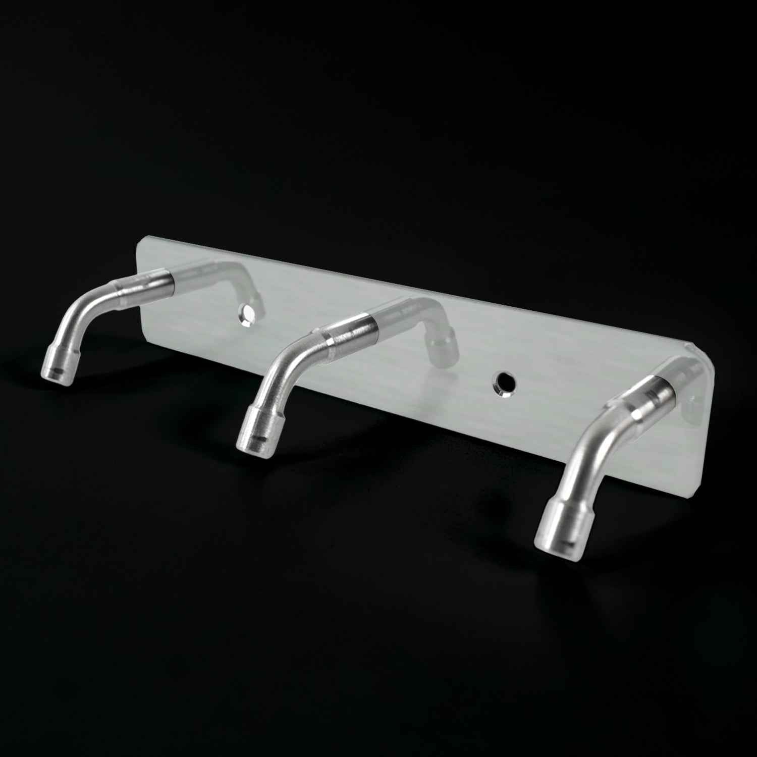 Stainless Steel Wall Mounted Coat 3 Hook Rack (14x3 1 Pc)