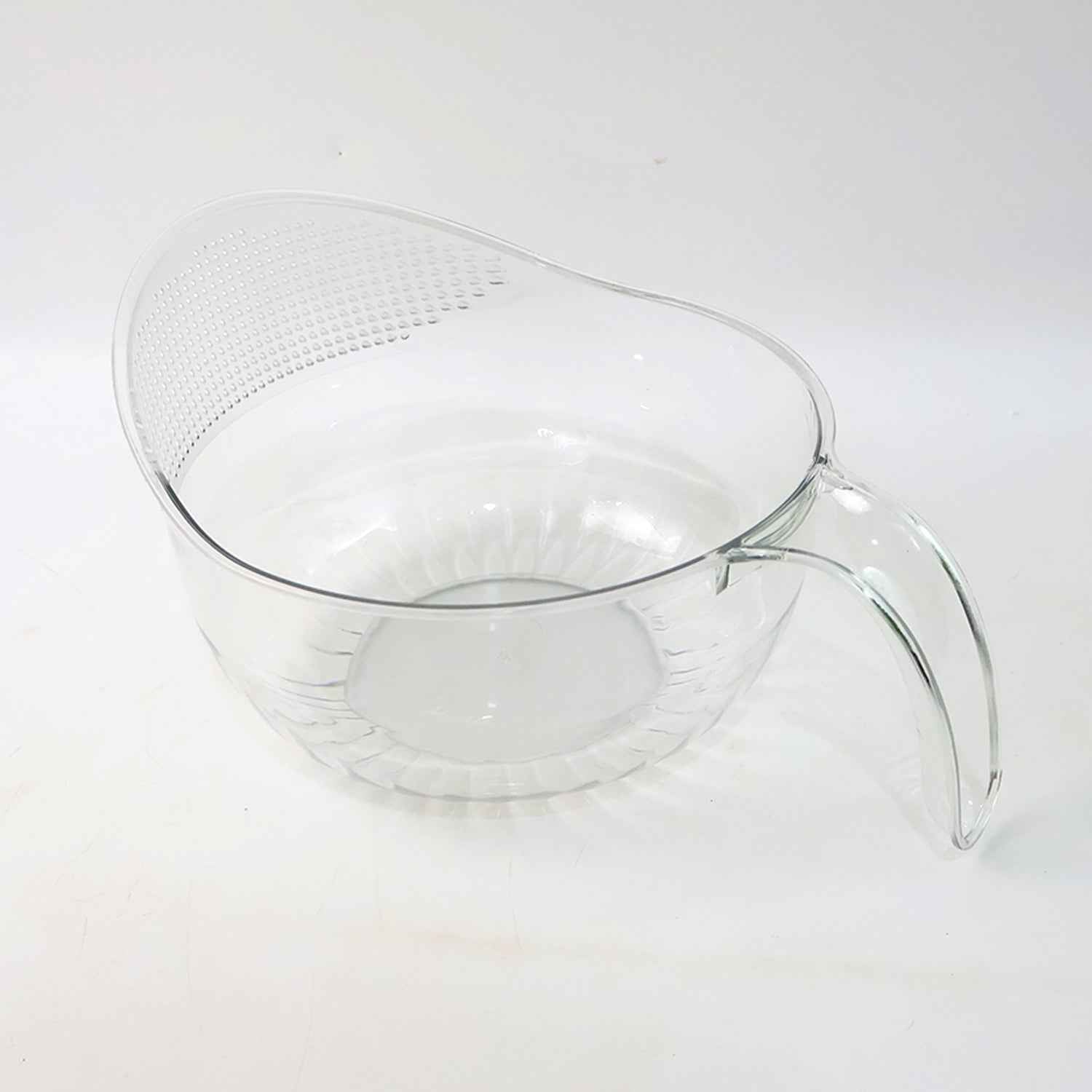 Supermom Multipurpose Transparent Plastic Bowl Basket With Handle (1 Pc)