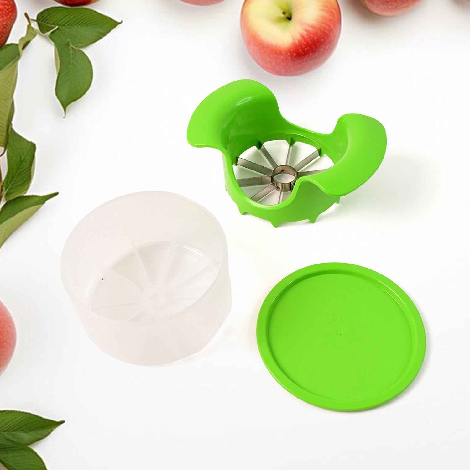 Apex Apple Cutter With Container Unbreakable Abs Body Stainless Steel Blades