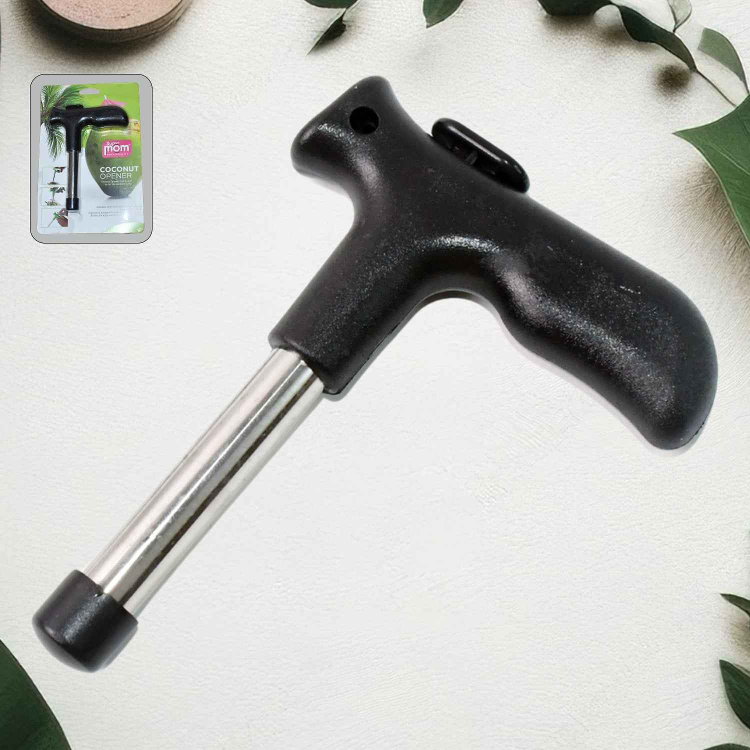 Supermom Coconut Opener Tool With Ergonomic Handle (1 Pc)