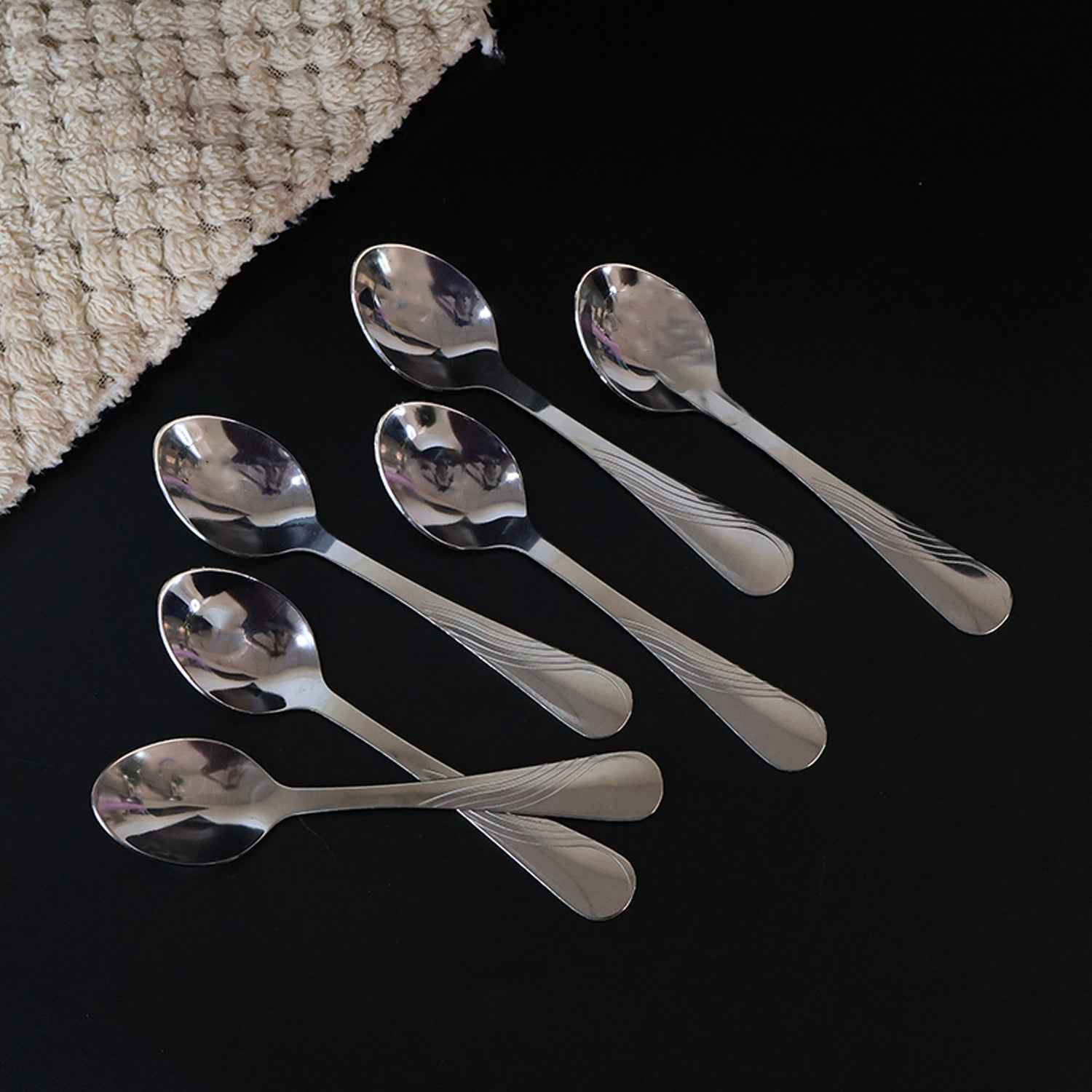 Supermom Diamond Stainless Steel Dining Spoon (6 Pc Set)