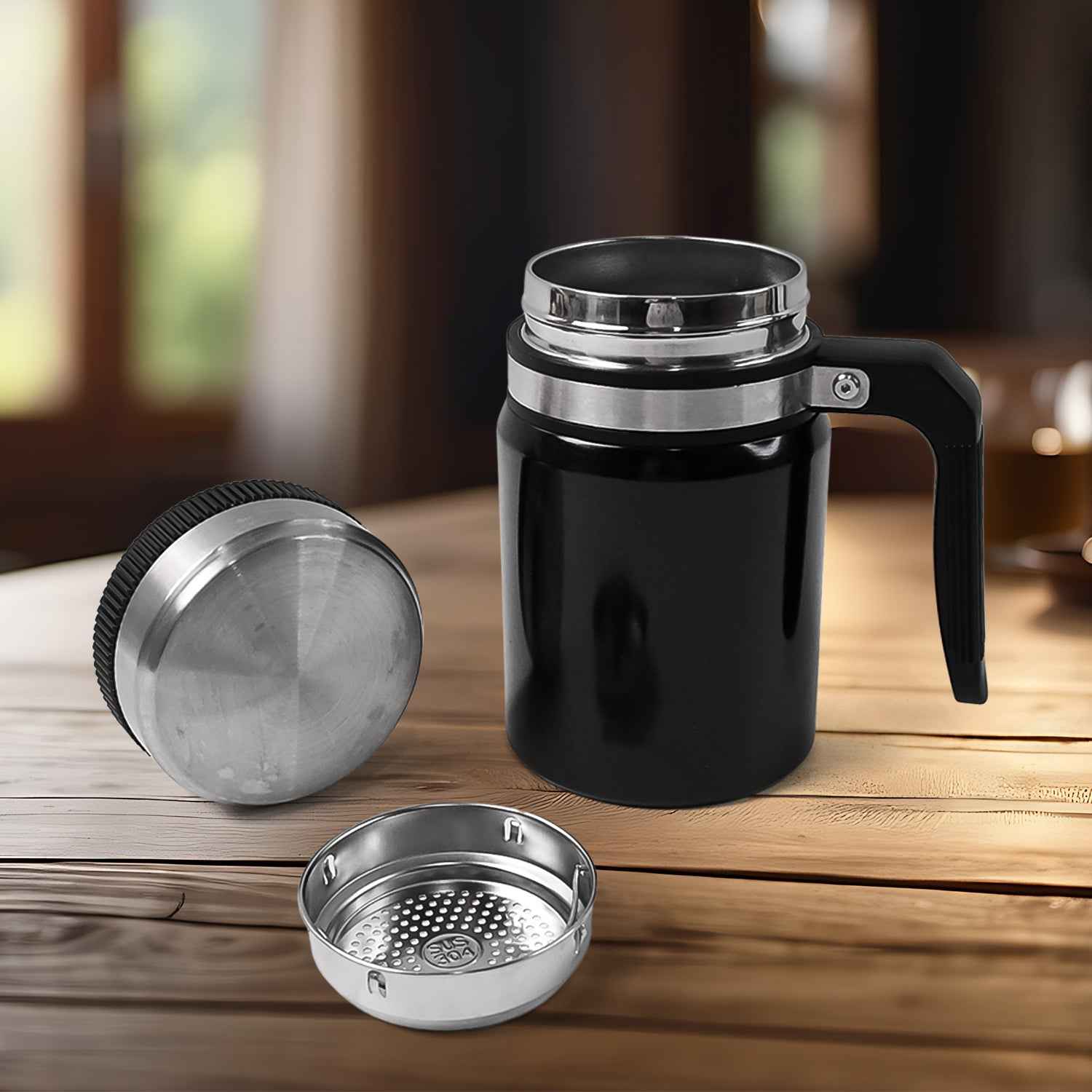 Stainless Steel Vacuum Cofee Cup With Non Slip Scalding (600ml Approx)