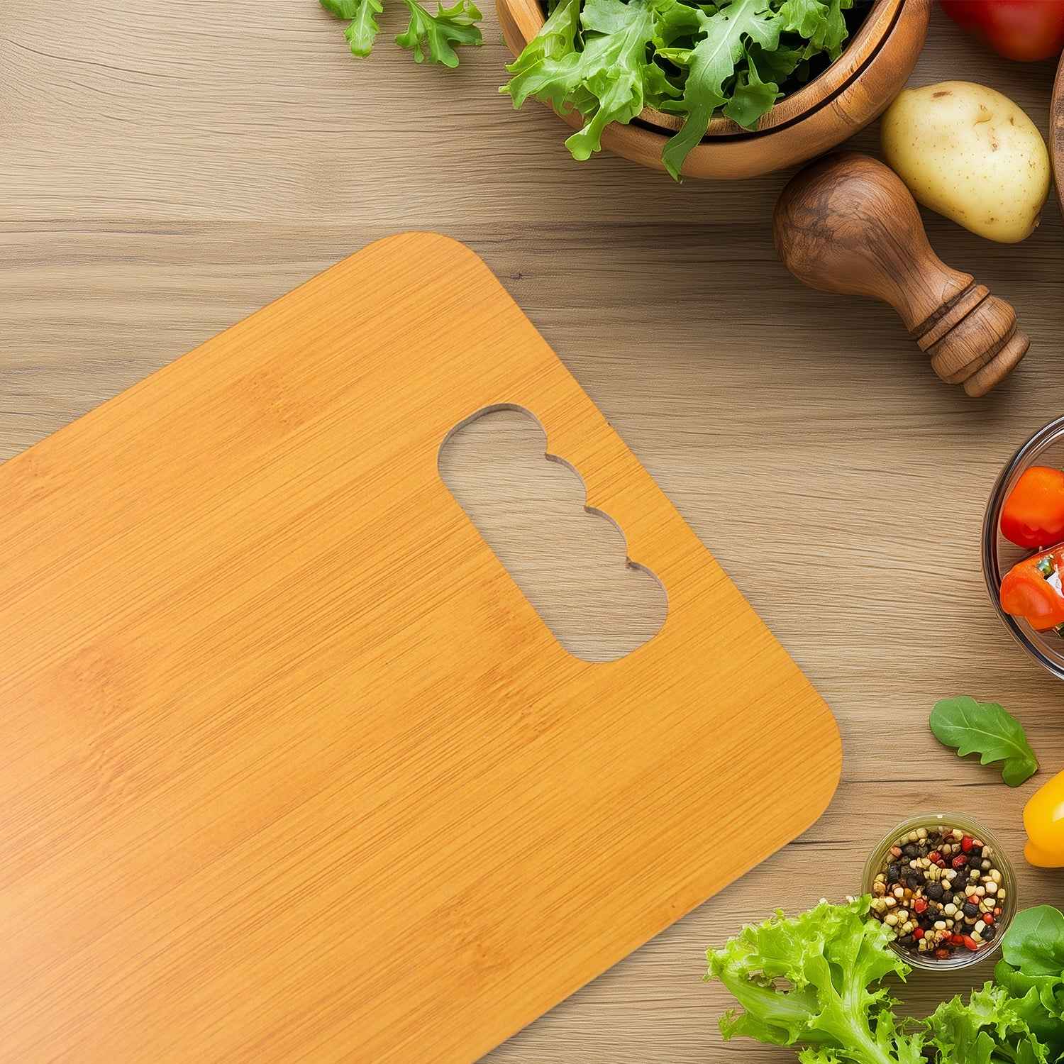 7122 Wooden Chopping Board For Vegetable Cutting Kitchen Use