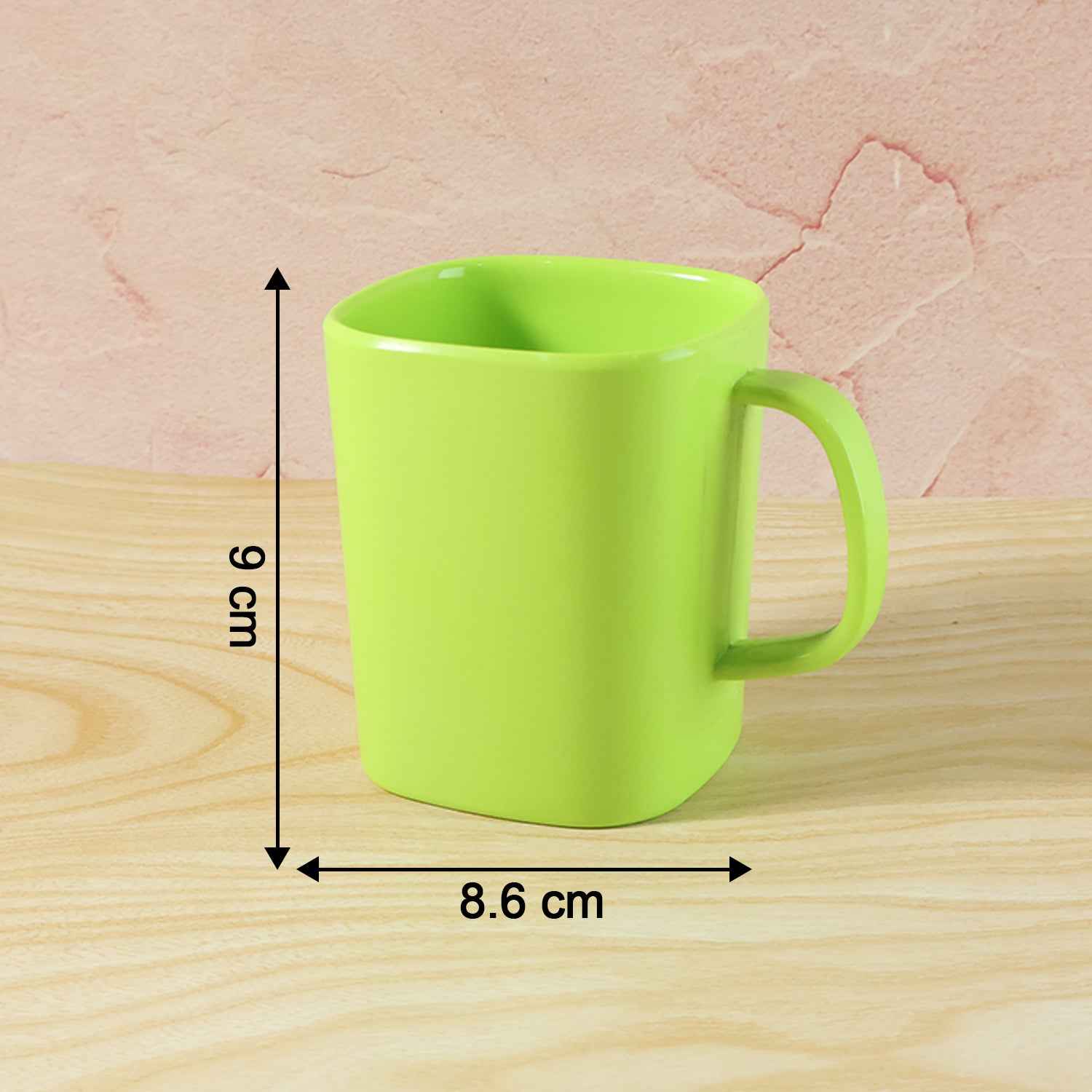 Square Melamine Mug Premium Durable Lightweight Cup (1 Pc)