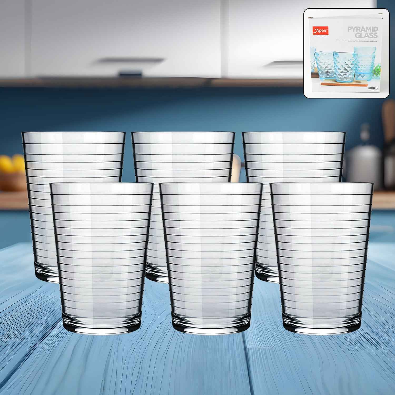 Apex Pyramid Ringo Plastic Glass 300ml Approx Durable Crystal-clear Tumbler