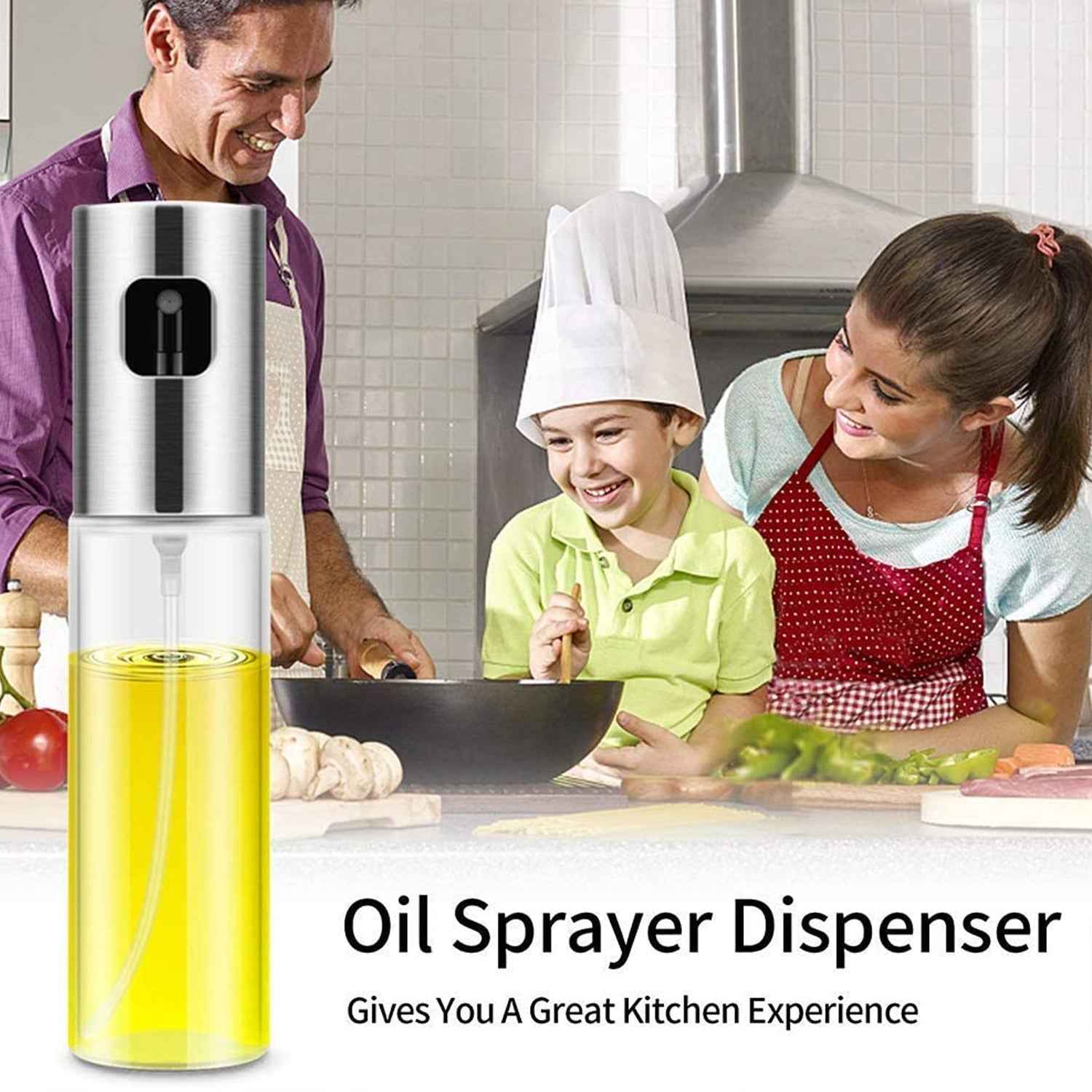 7126 Oil Sprayer Dispenser Oil Versatile Glass Spray Bottle For Cooking Multi Use Bottle