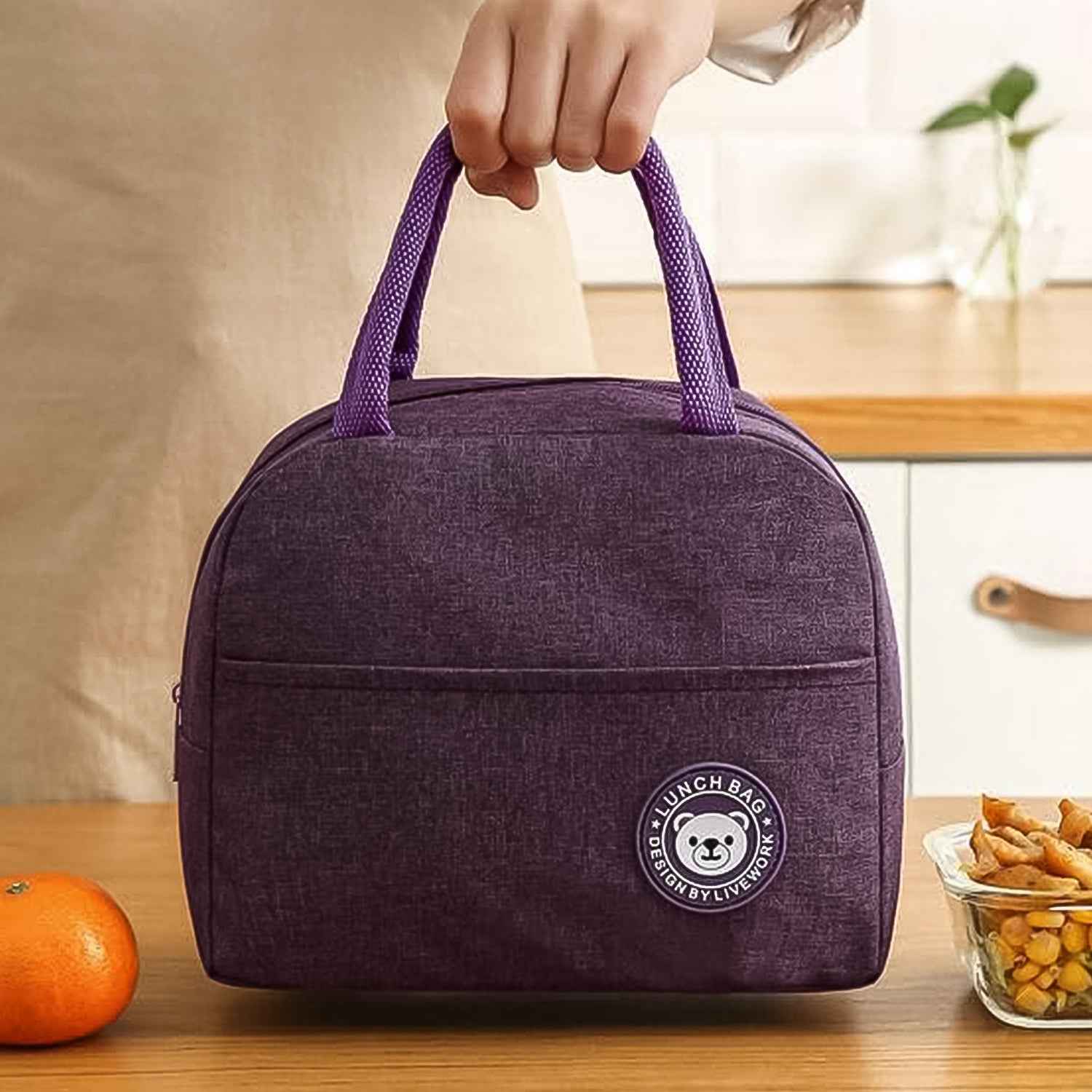 Lunch Box Bag For Women Men Insulated Lunch Bag With Zipper (1 Pc)