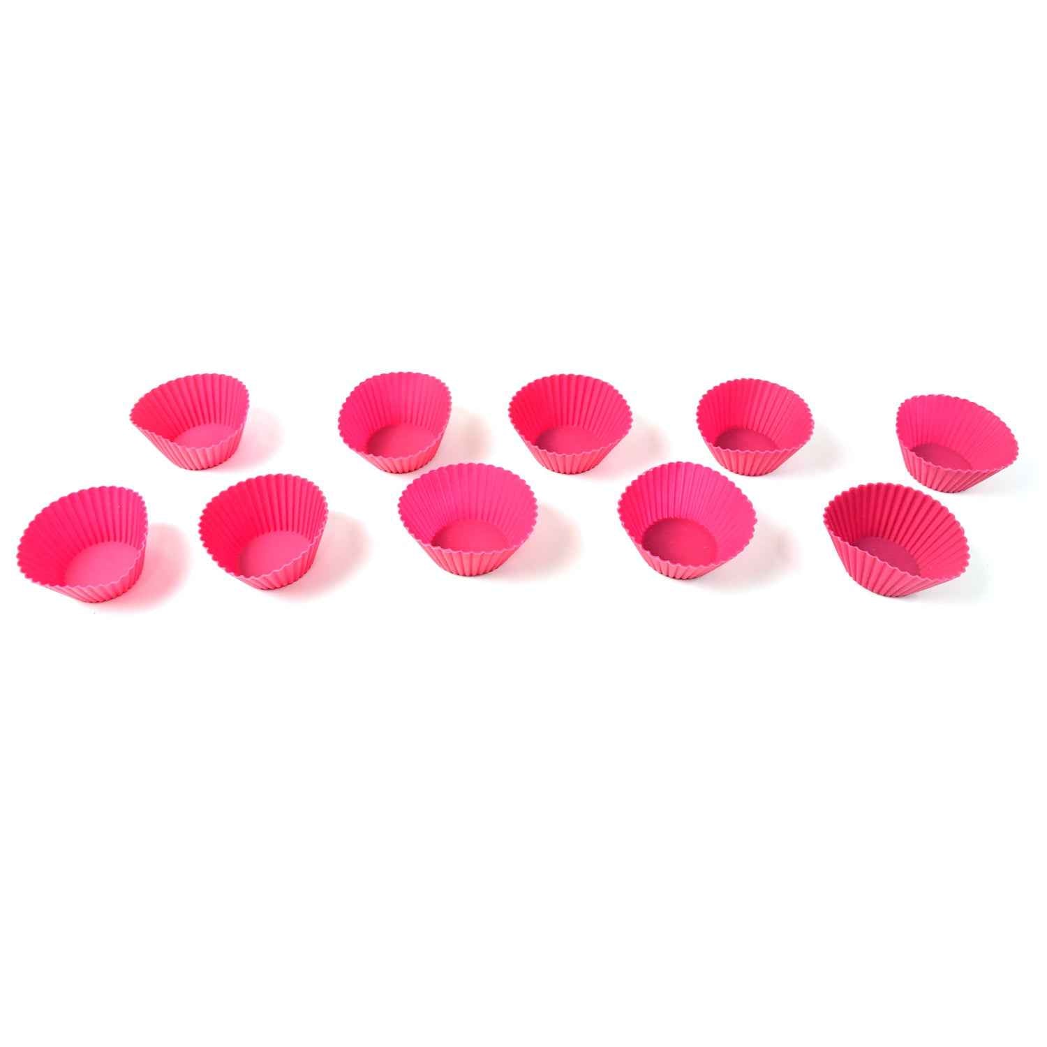 Silicone Cup Cake Mould (10 Pcs Set)
