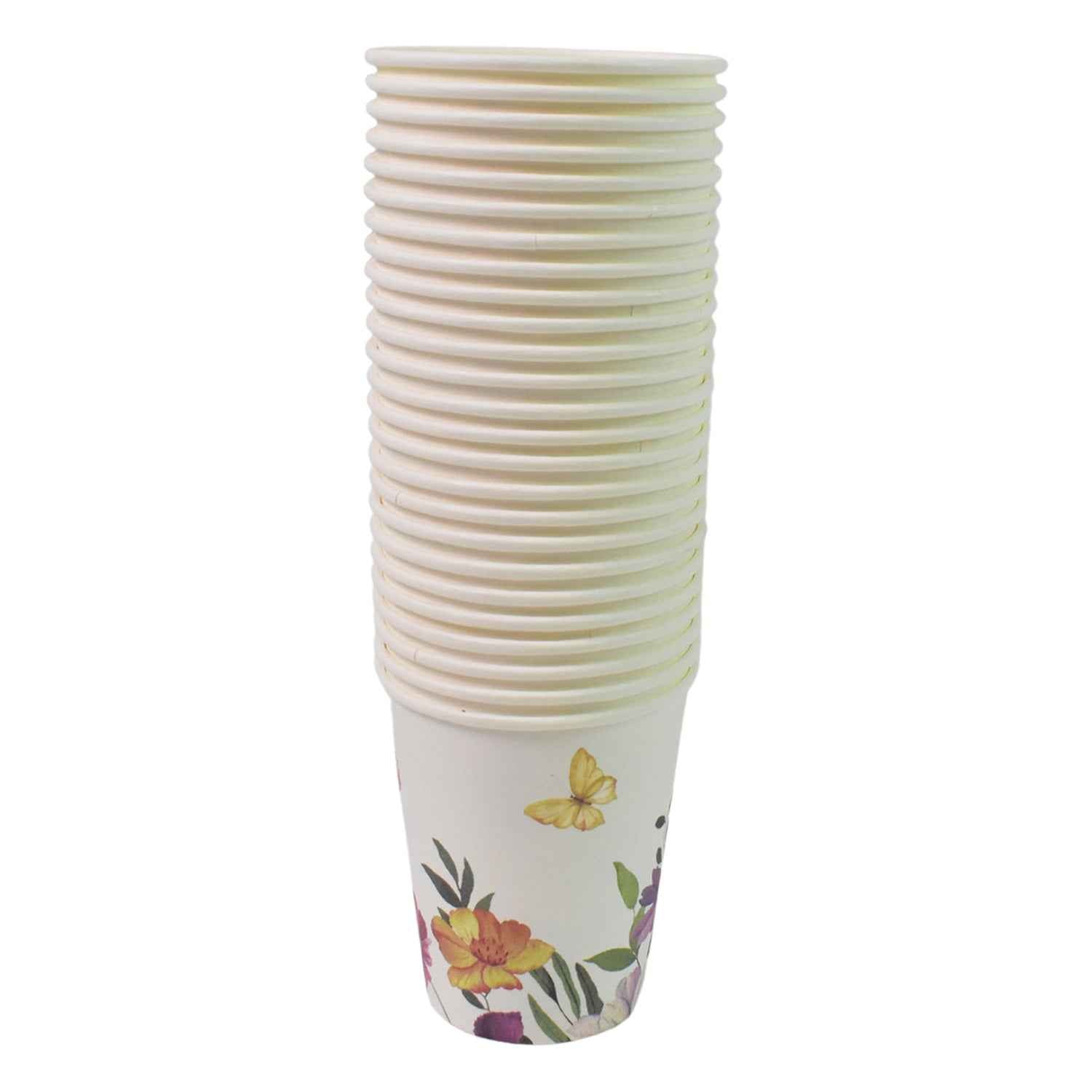 Disposable Paper Cups Disposable Tea Coffee Cups (24 Pcs Set Mix Color Design)